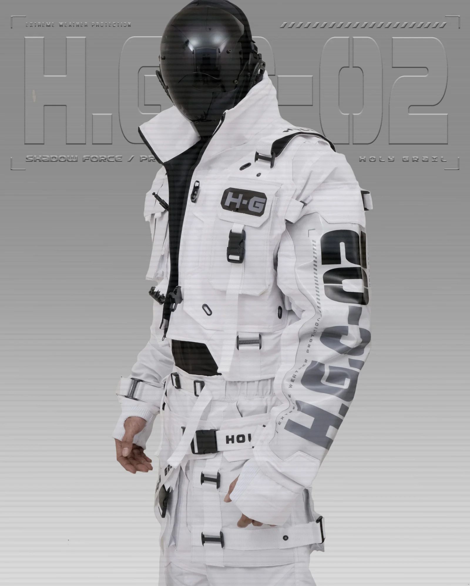 Hi Tec H-G JACKET CROP "SHADOW FORCE" TECHWEAR CYBERPUNK HOLYGRAIL Size US L / EU 52-54 / 3 - 3 Thumbnail