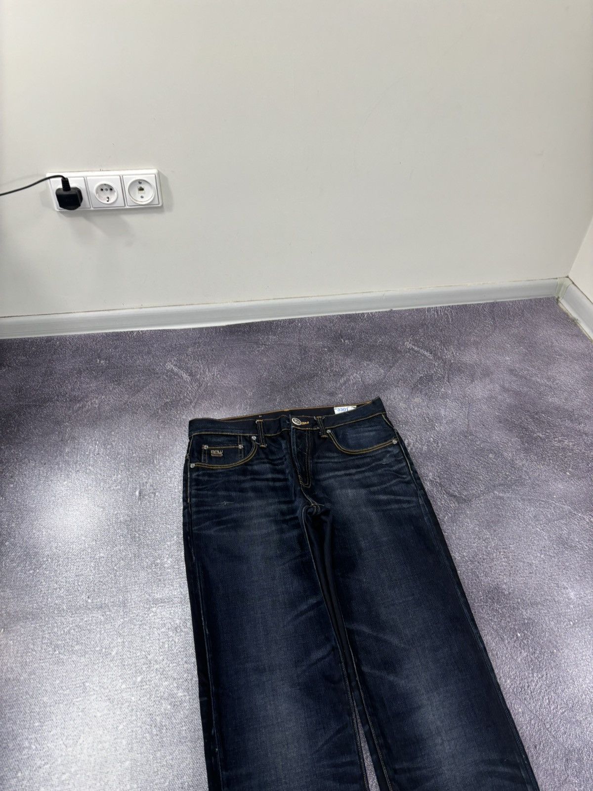 G-Star Vintage G-Star Raw Avant Garde Hype Navy Denim Biker Jeans Size US 33 - 8 Thumbnail
