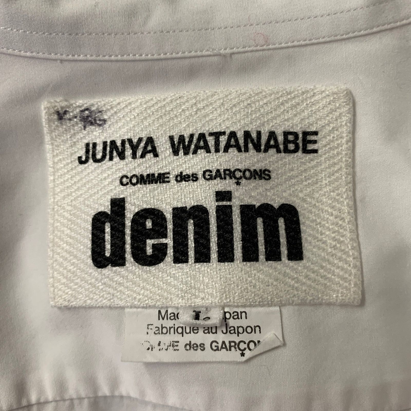 Junya Watanabe JUNYA WATANABE Size L White Cotton Pointed Collar Shirt Size US L / EU 52-54 / 3 - 5 Thumbnail
