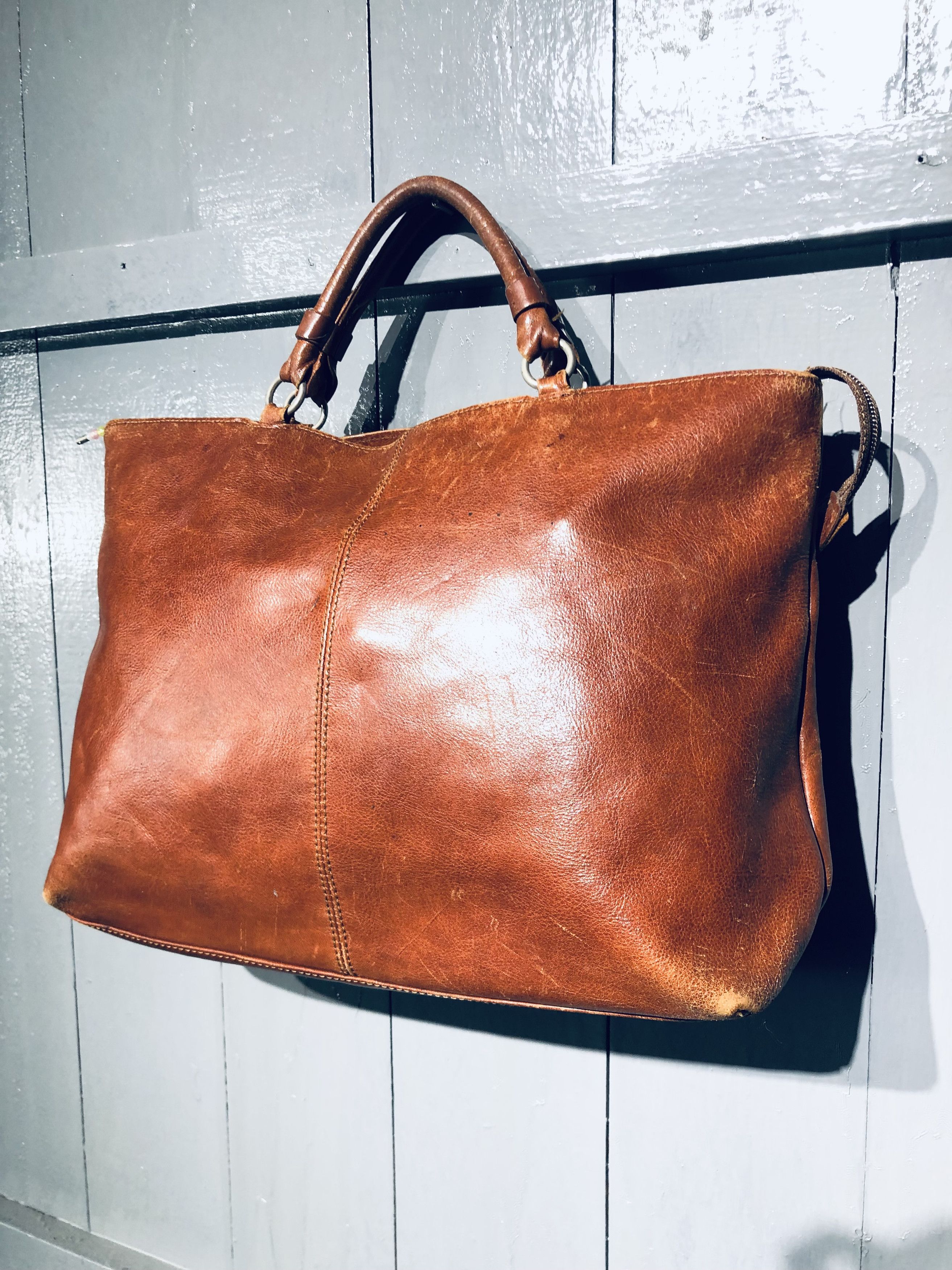 Genuine Leather × Leather JAPANESE STREEWEAR FASHION STYLE LEATHER HANDCARRY BAG Size ONE SIZE - 12 Thumbnail