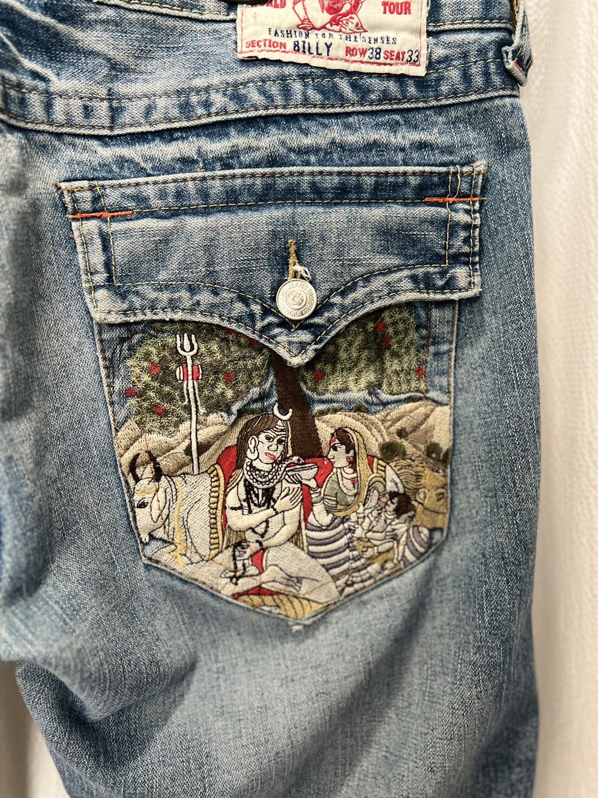 True Religion True Religion Embroidered Back Pocket Jeans Size US 38 / EU 54 - 5 Thumbnail
