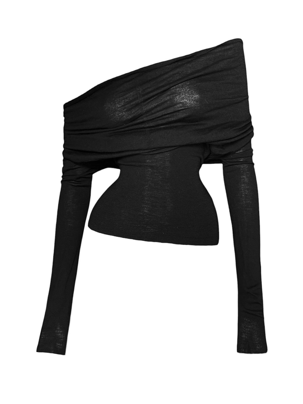 Yves Saint Laurent Runway Yves Saint Laurent by Tom Ford Draped Wool Blouse Size S / US 4 / IT 40 - 3 Thumbnail