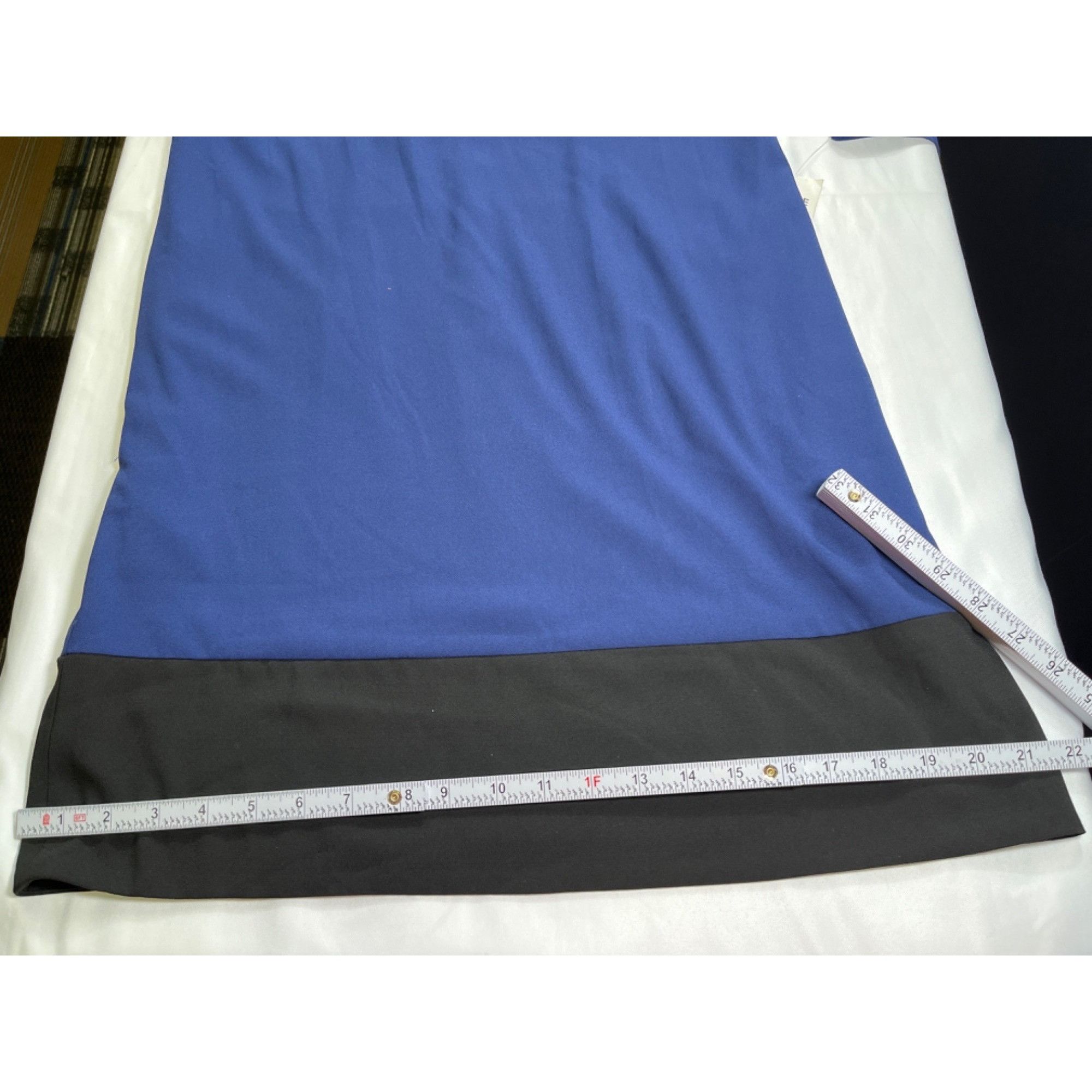 Designer S.L. Fashions SKU 7581 Womens Blue and Black Colorblock Dres Size M / US 6-8 / IT 42-44 - 13 Thumbnail
