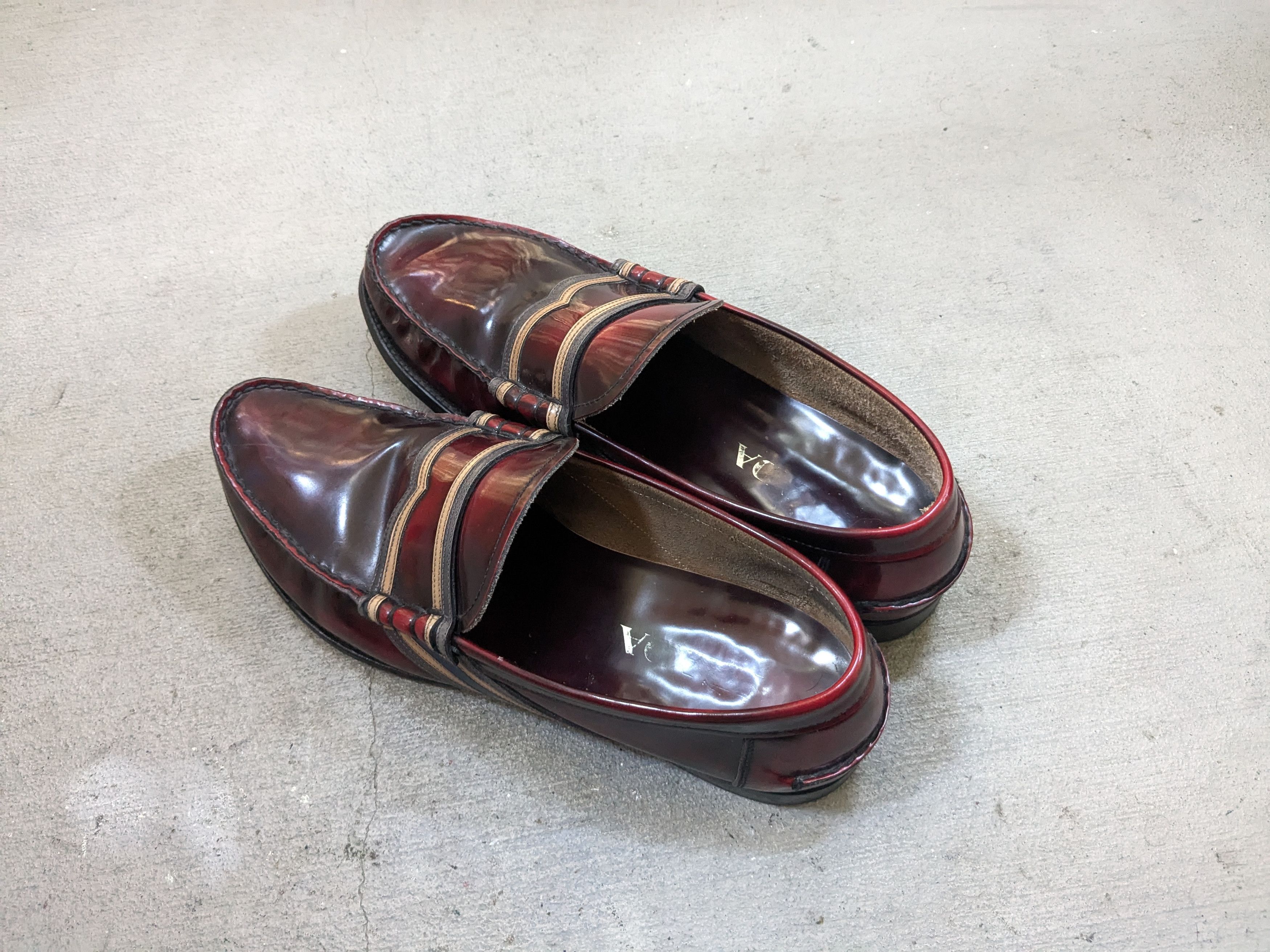Prada Prada Loafers Red Leather 10.5 Black Slip Ons Italy Size US 10.5 / EU 43-44 - 14 Thumbnail