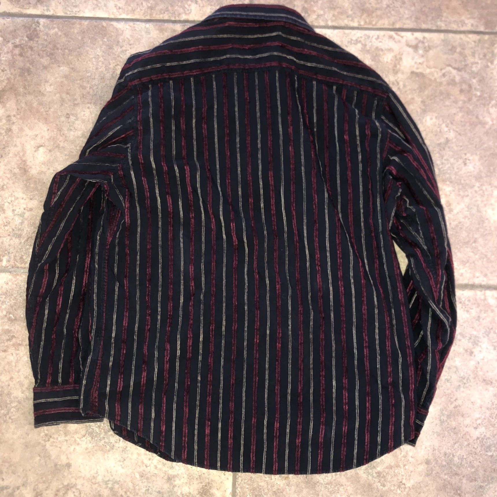 BUGATCHI Bugatchi Uomo Shirt Long Sleeve Button-Up XL Black Striped Mens Size XL Size US XL / EU 56 / 4 - 4 Thumbnail