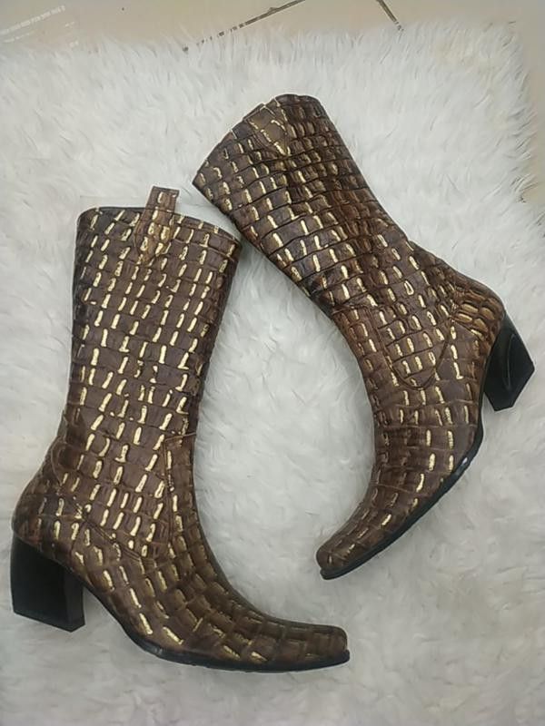Other Croco Brown Western Boots US sz 6 Size US 6 / IT 36 - 1 Thumbnail