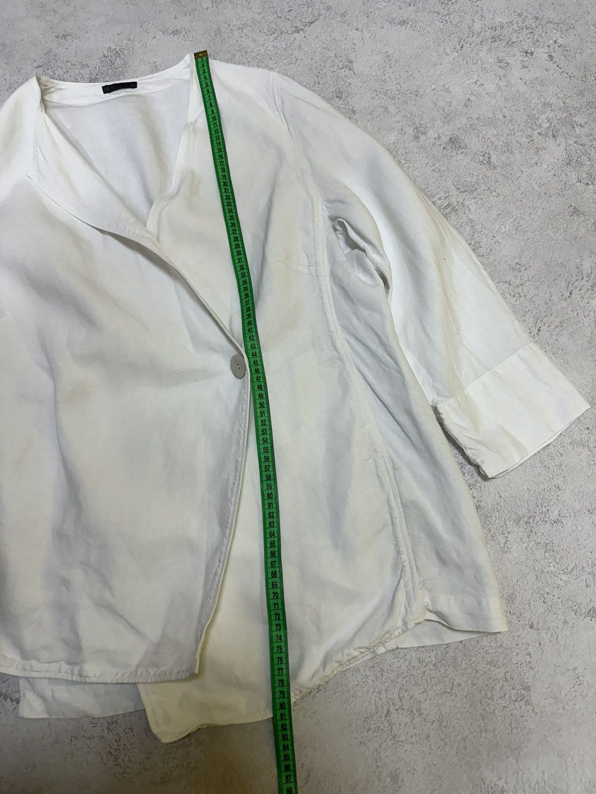 Designer × OSKA Cardigan Oska 5 100% linen White Size XL / US 12-14 / IT 48-50 - 11 Thumbnail