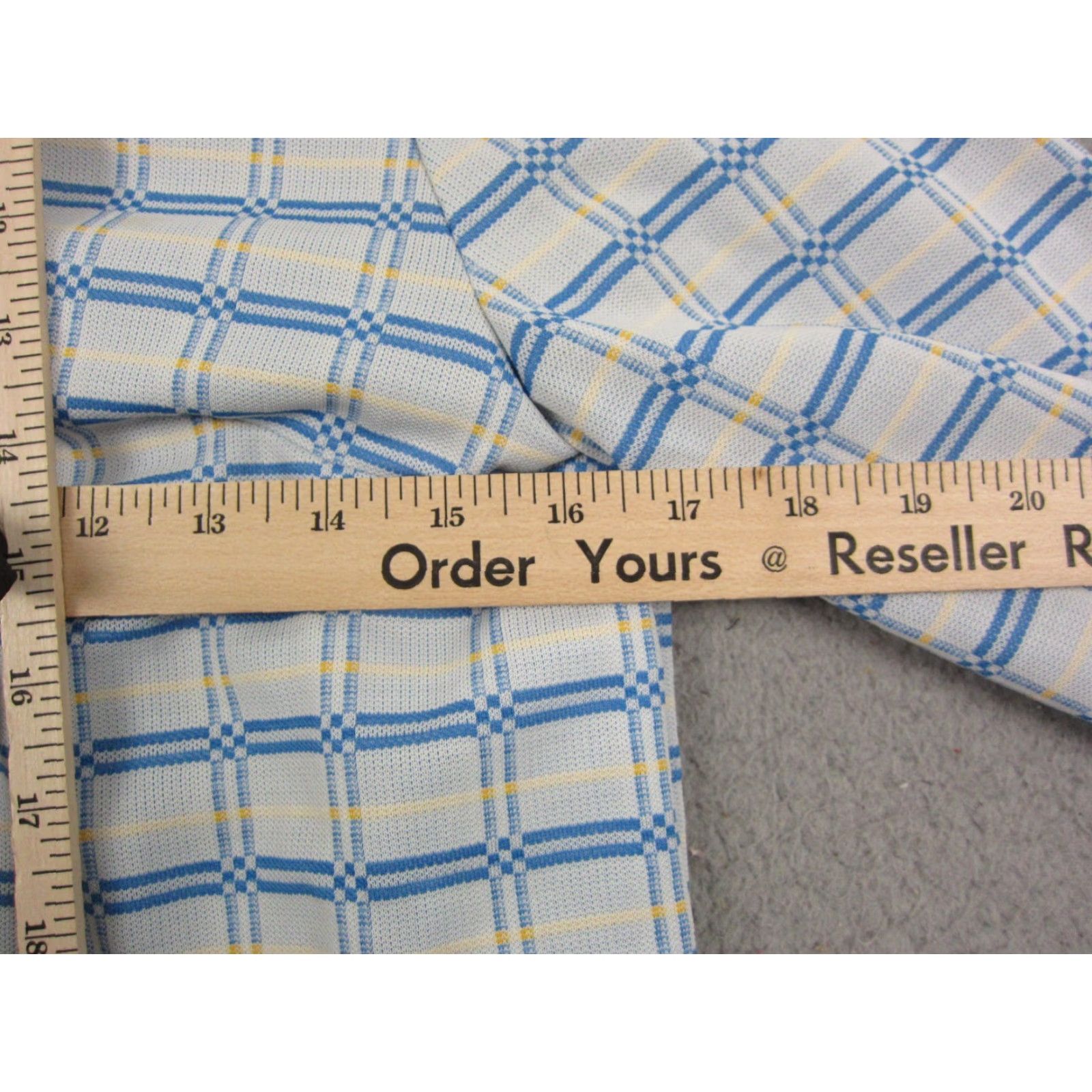 Vintage VINTAGE True Disco Shirt Womens M Blue Windowpane Button Up 60s 70s Classic Casual Shirts Womens Medium Blue Windowpane Button-Up Diso Shirt Size M / US 6-8 / IT 42-44 - 6 Thumbnail