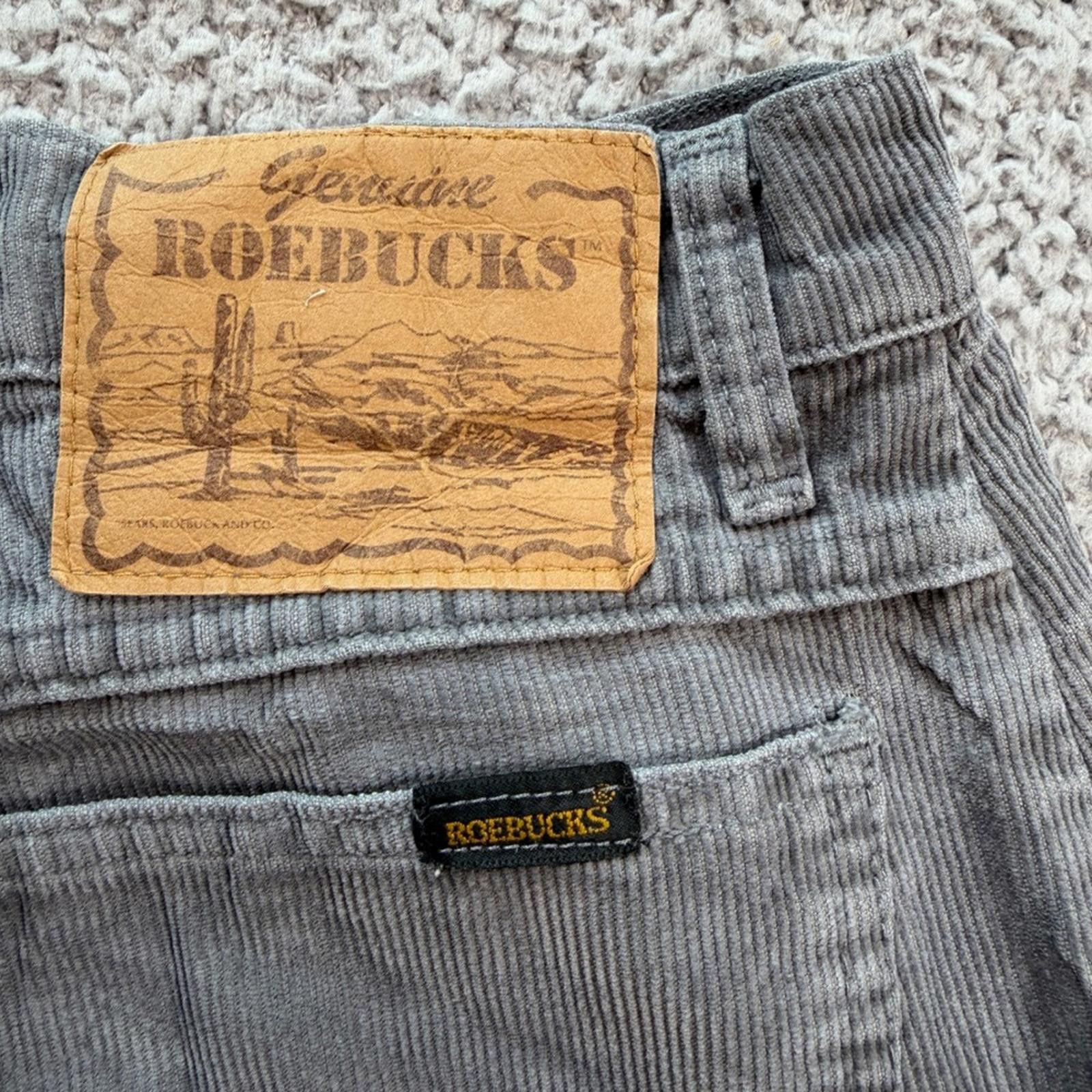 Other Vintage 80s Roebucks Corduroy Pants Mens 34x30 Trousers Size US 34 / EU 50 - 5 Thumbnail