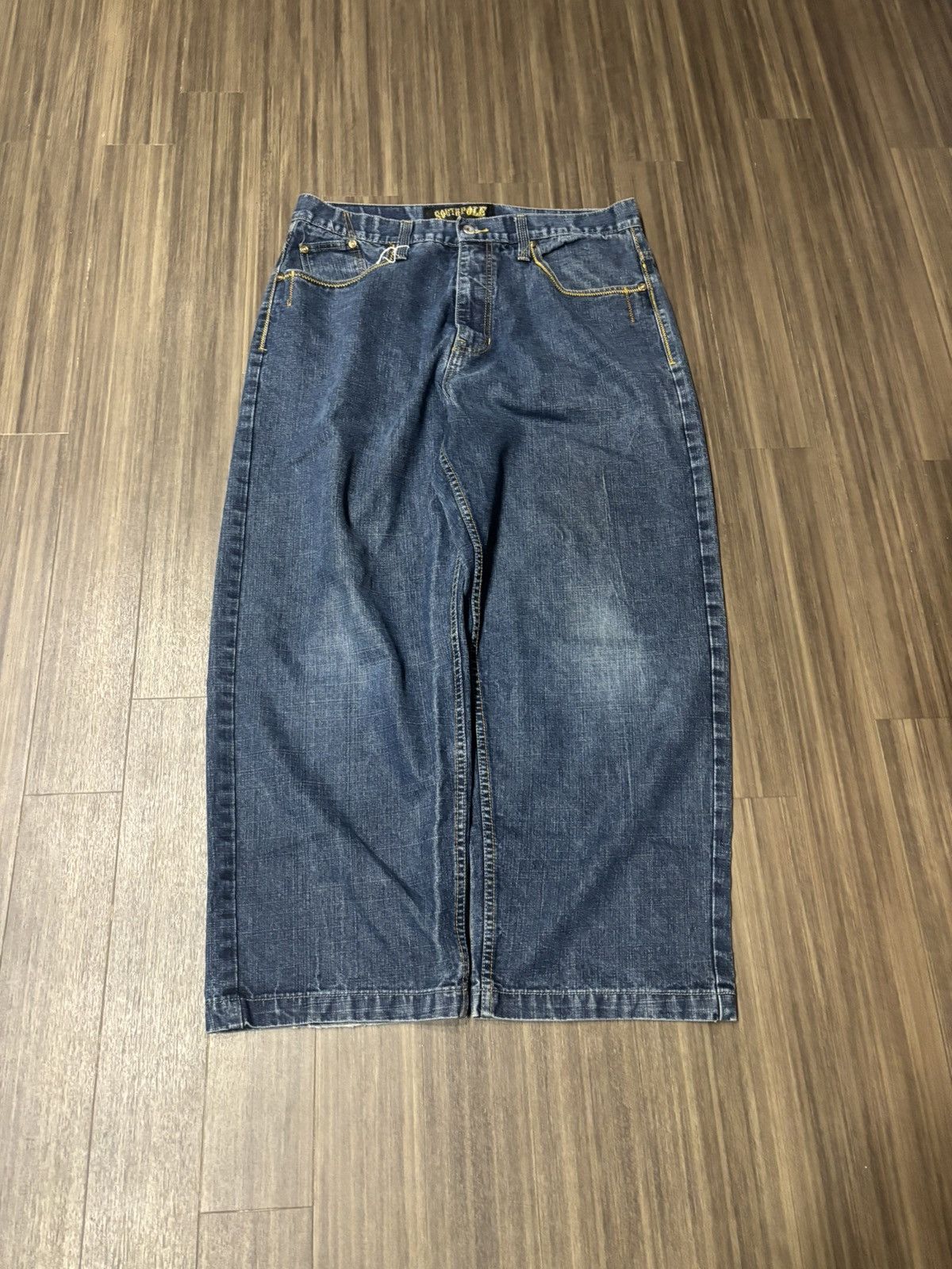 Southpole Vtg Y2K Southpole Baggy Jeans 38x28 Viva La Lucha Blue Size US 38 / EU 54 - 2 Thumbnail
