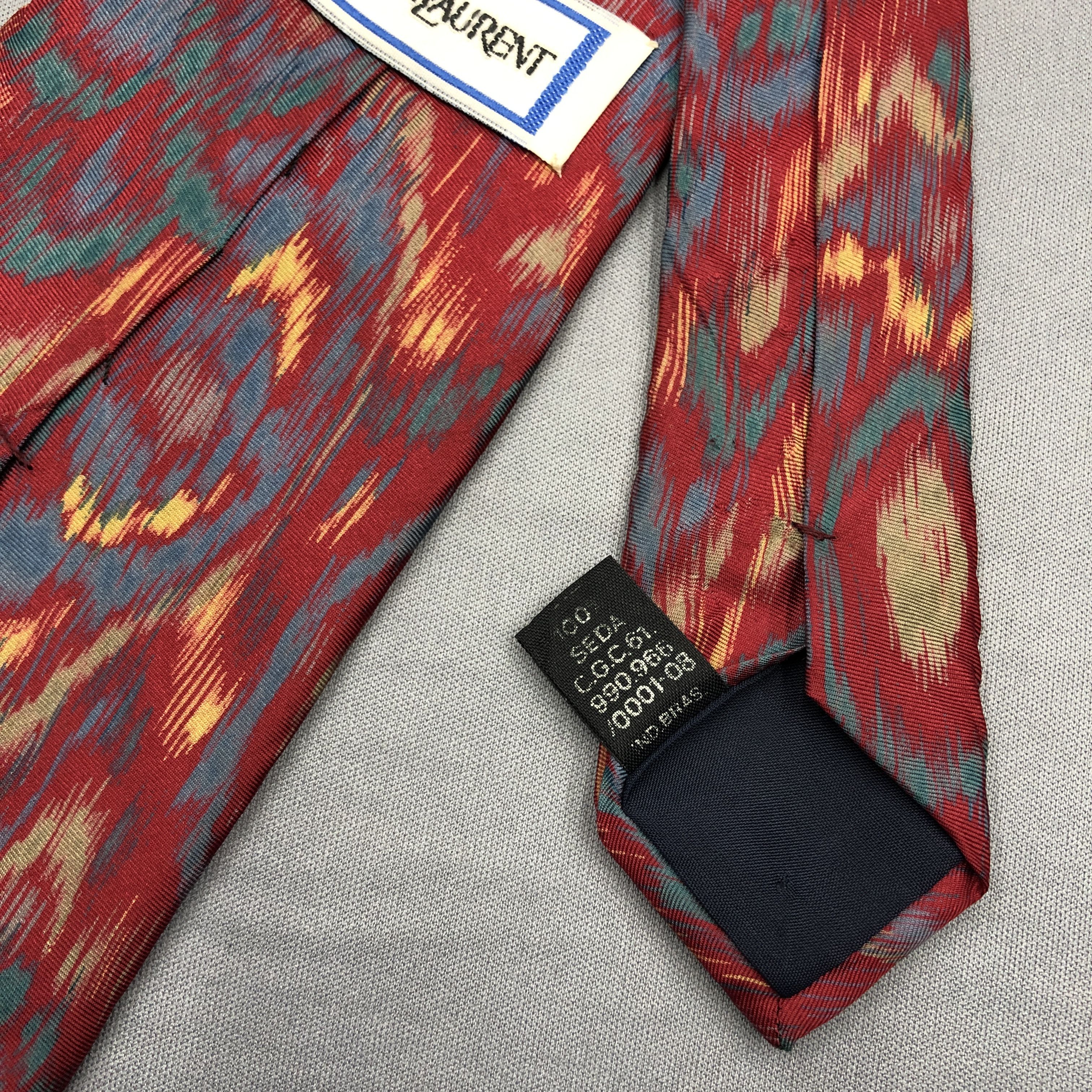 Yves Saint Laurent Vintage Yves Saint Laurent SILK Necktie YSL Cravate Silk Tie Size ONE SIZE - 6 Thumbnail