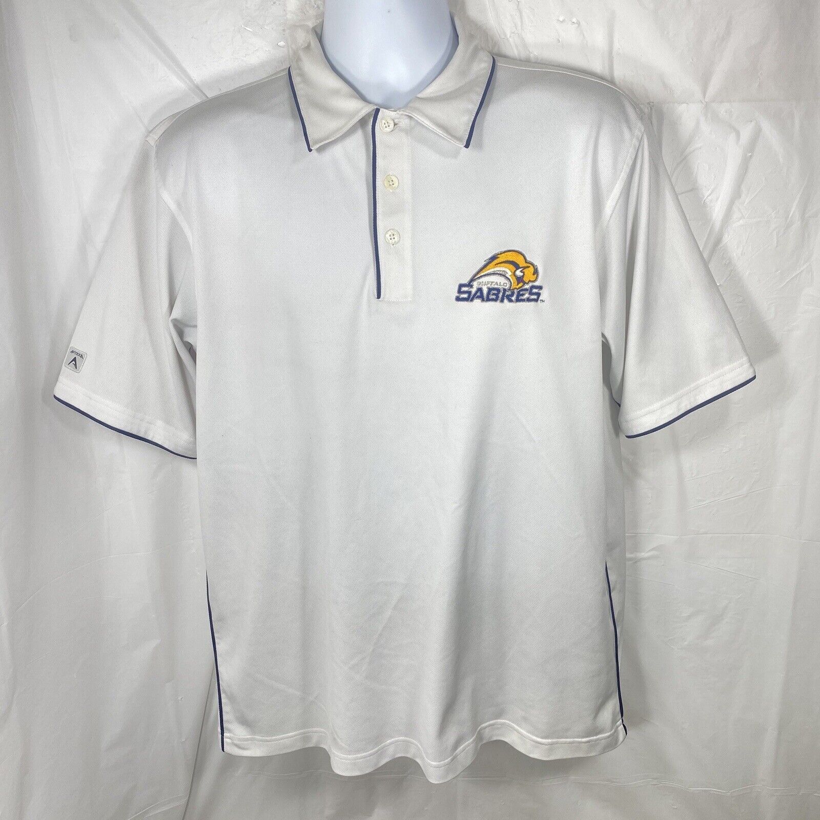 Antigua Buffalo Sabres Medium White Polo NHL Hockey Shirt Antigua Size US M / EU 48-50 / 2 - 1 Thumbnail