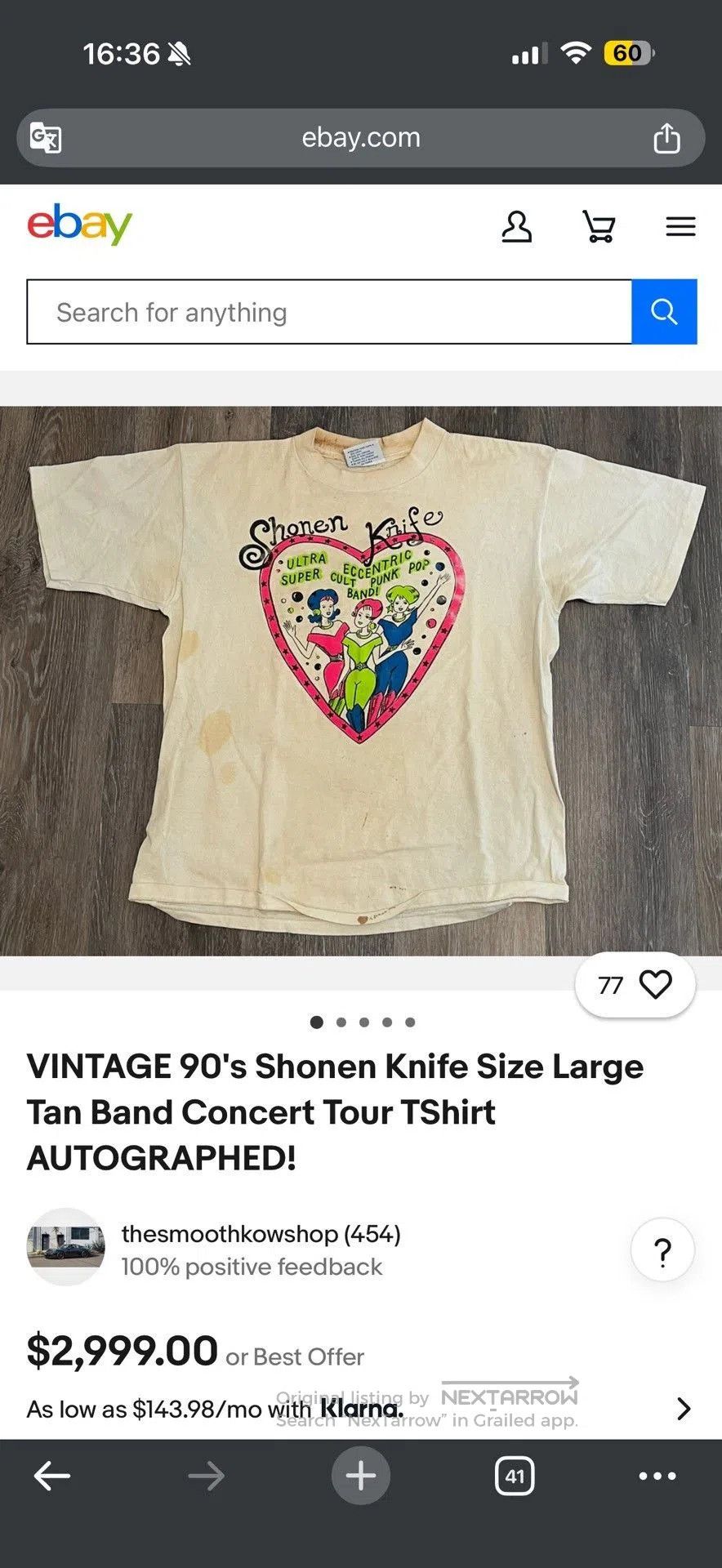 Vintage Vintage Shonen Knife 00s Band Tee. Size US M / EU 48-50 / 2 - 5 Thumbnail