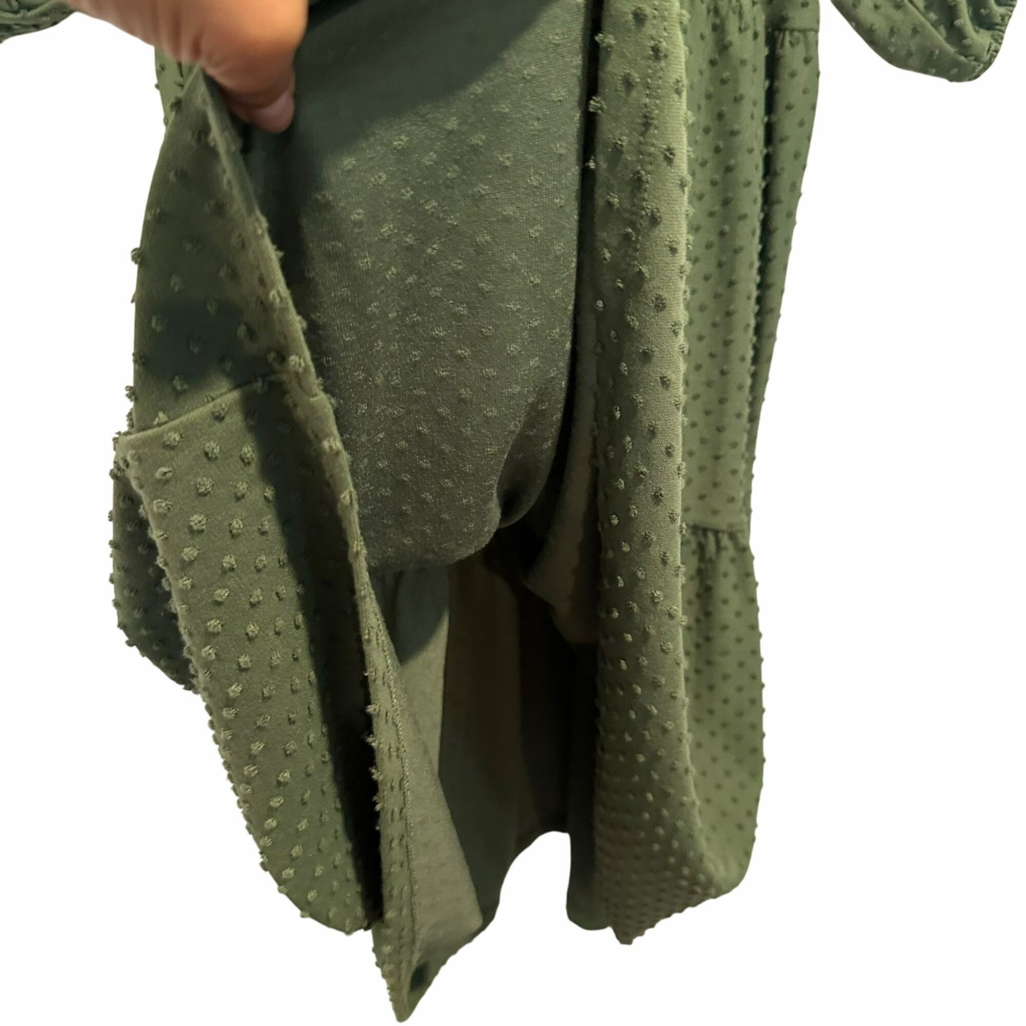 J.Crew ✨J.Crew Size M Women's Casual Green Textured Short Sleeve Dr Size M / US 6-8 / IT 42-44 - 5 Thumbnail