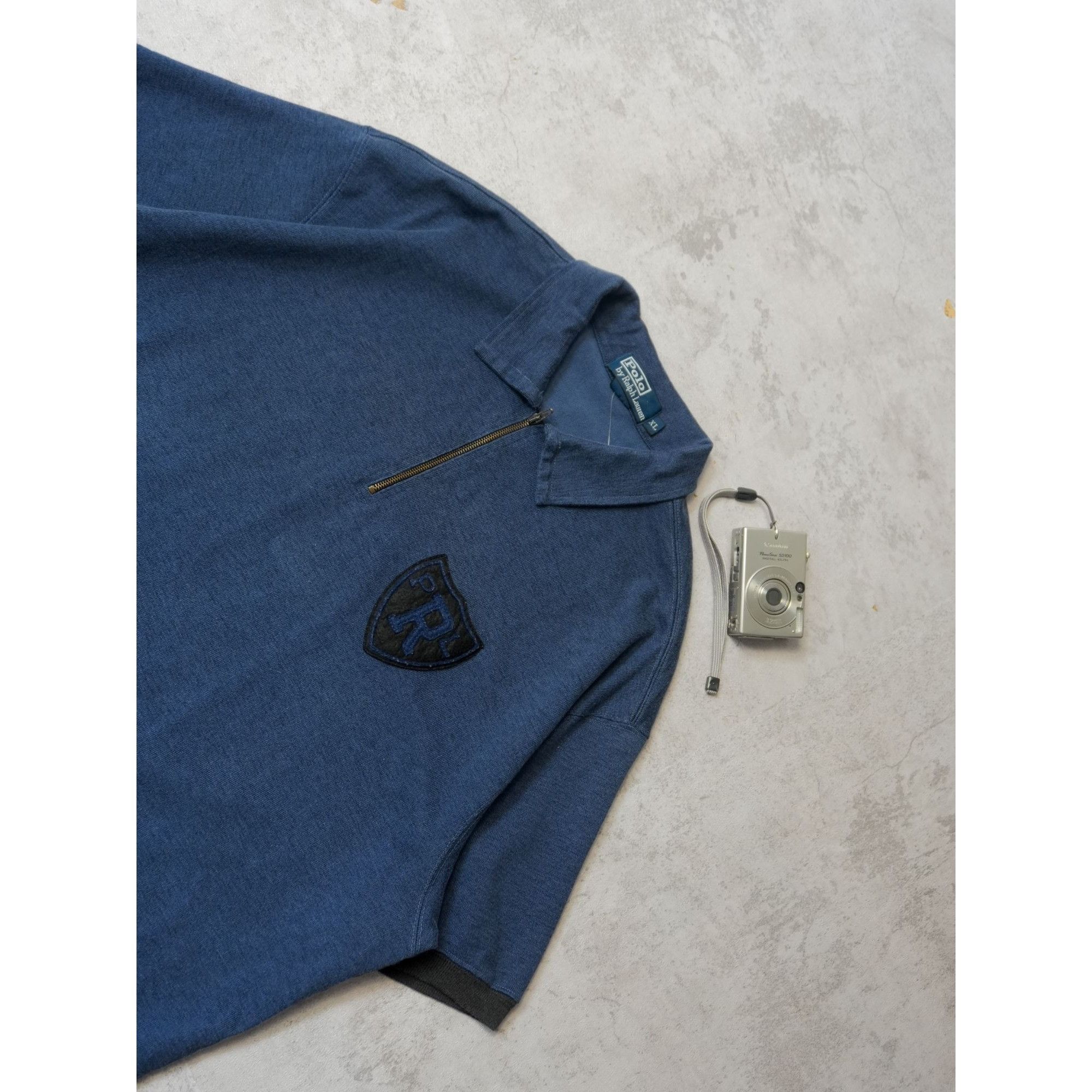 Polo Ralph Lauren Vintage Polo Ralph Lauren Navy Quarter Zip Prl Pullover Size US XL / EU 56 / 4 - 2 Thumbnail
