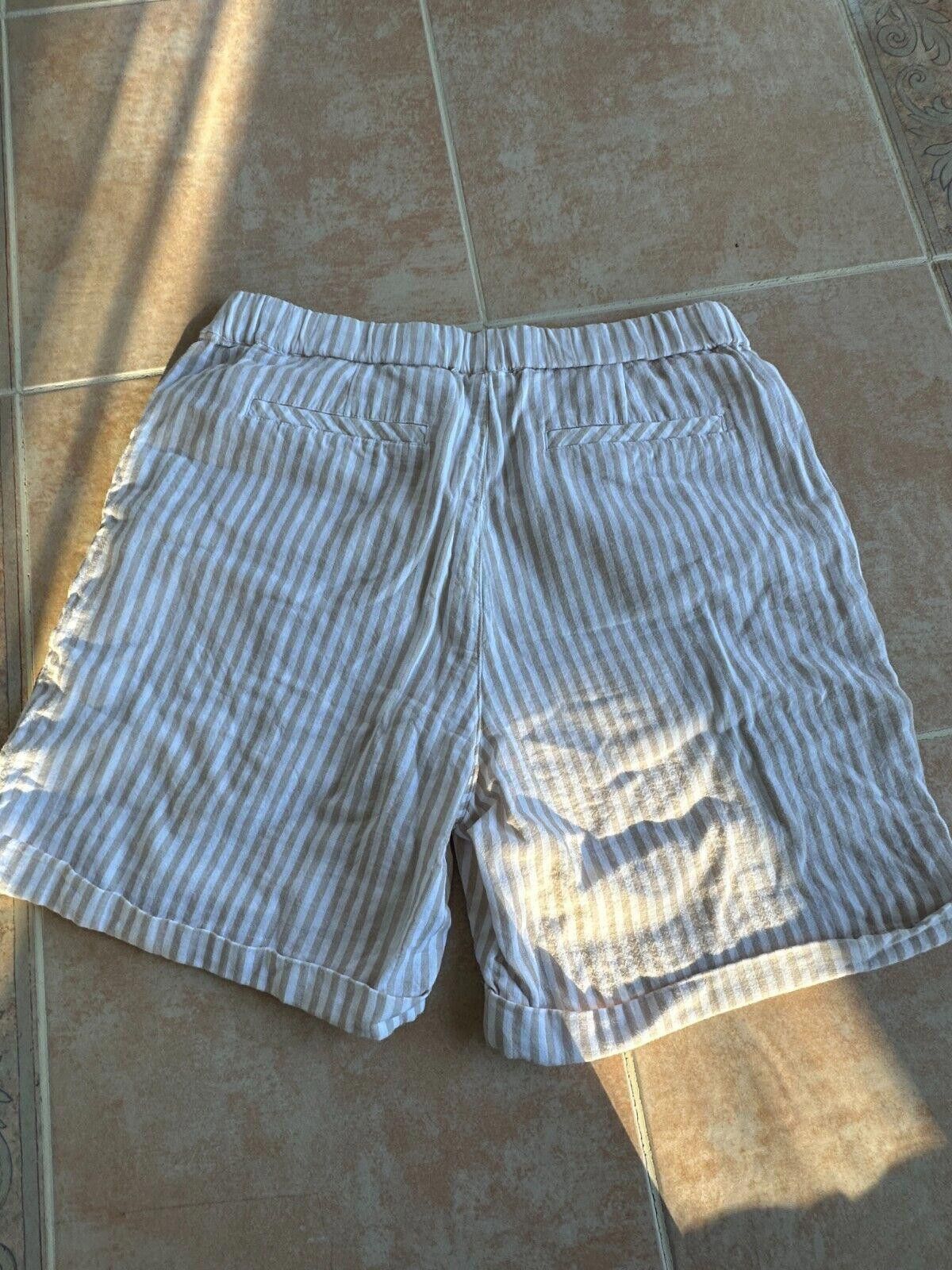 Designer J. Jill Tan Beige Pull-On Cuffed Cotton Shorts Relaxed S Size 28" / US 6 / IT 42 - 5 Thumbnail