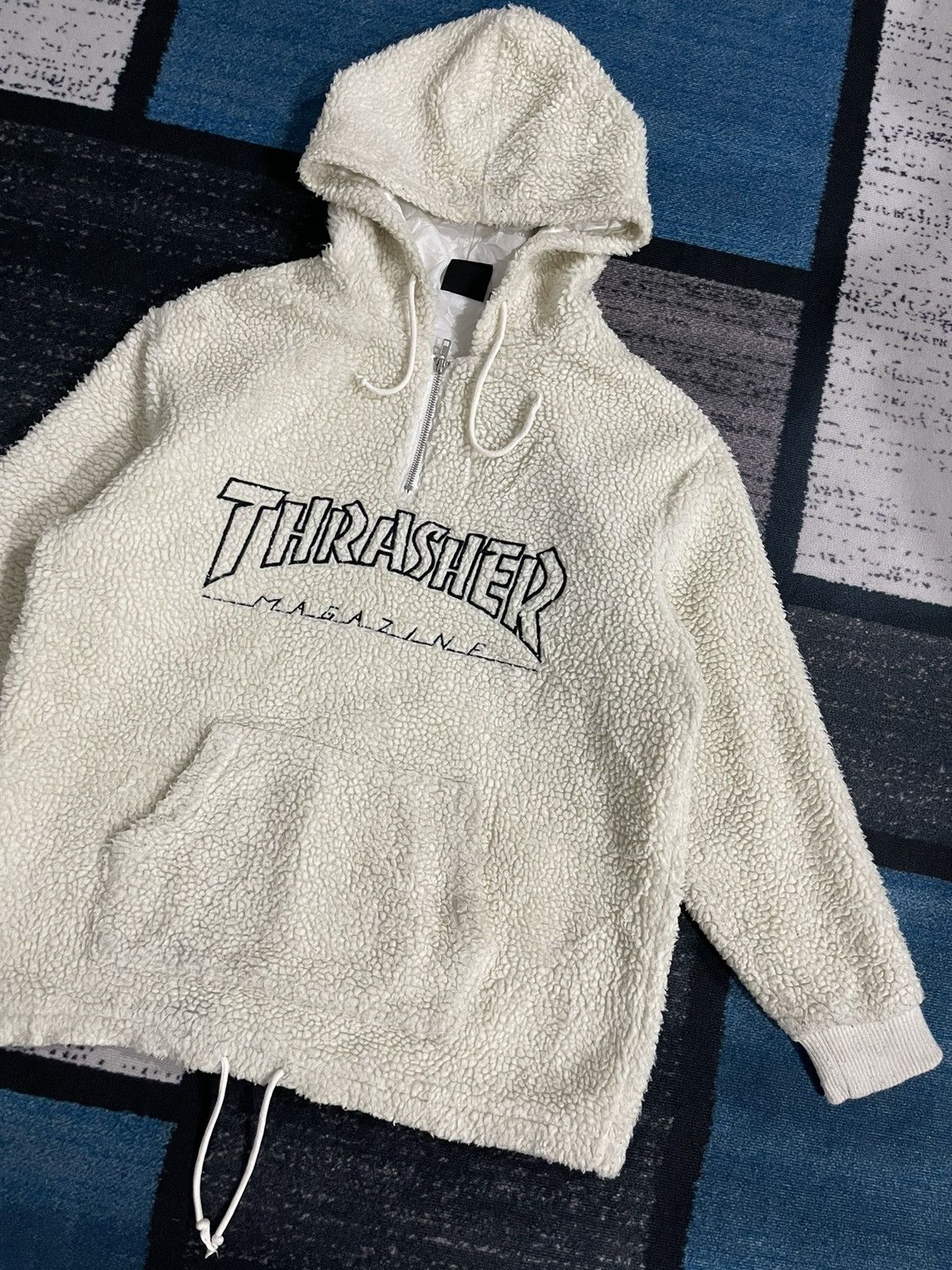 Thrasher Thrasher Magazine Half Zipper Fleece Hoodie Jacket Size US M / EU 48-50 / 2 - 3 Thumbnail