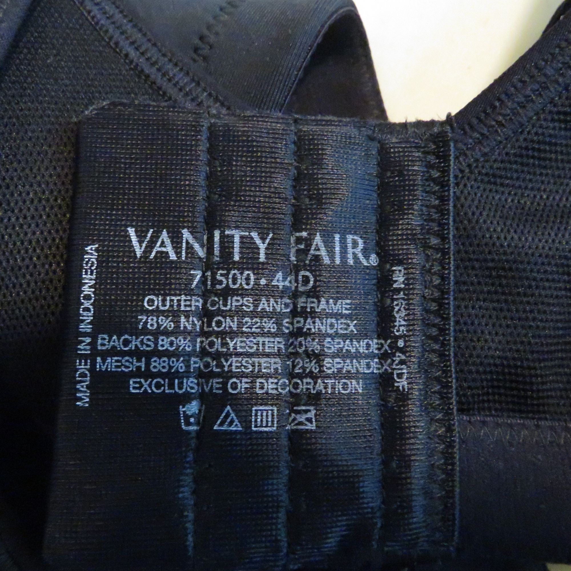Other Vanity Fair Women's Black Convertible Bra 44D NWT Size ONE SIZE - 5 Thumbnail
