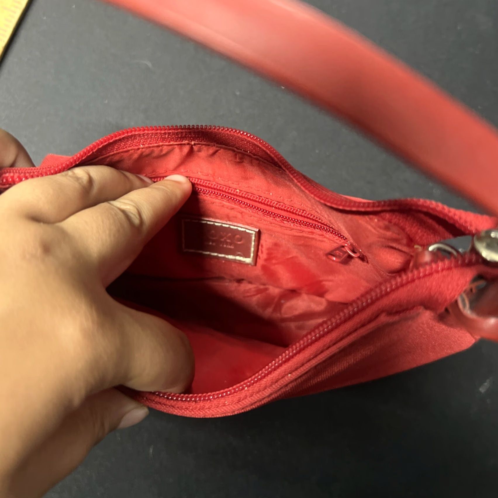 XOXO XOXO Shoulder Bag Purse Red Small Women Vintage? No (Vintage: No) 90s Y2K Glam Heart Monogram Size ONE SIZE - 2 Thumbnail