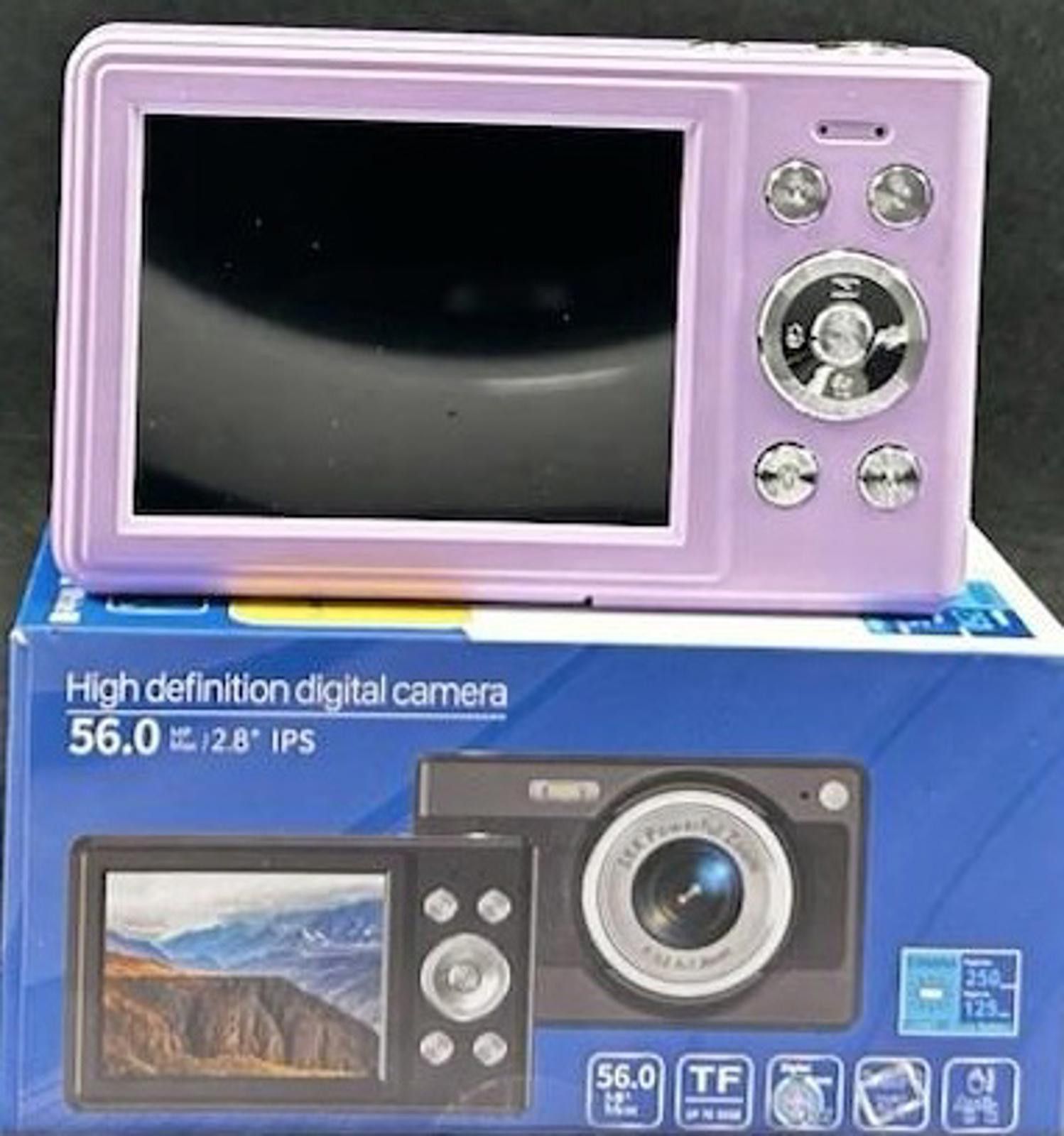 Other Purple Compact Digital Camera 56.0MP Model a15 2.8" Screen F Size ONE SIZE - 2 Thumbnail