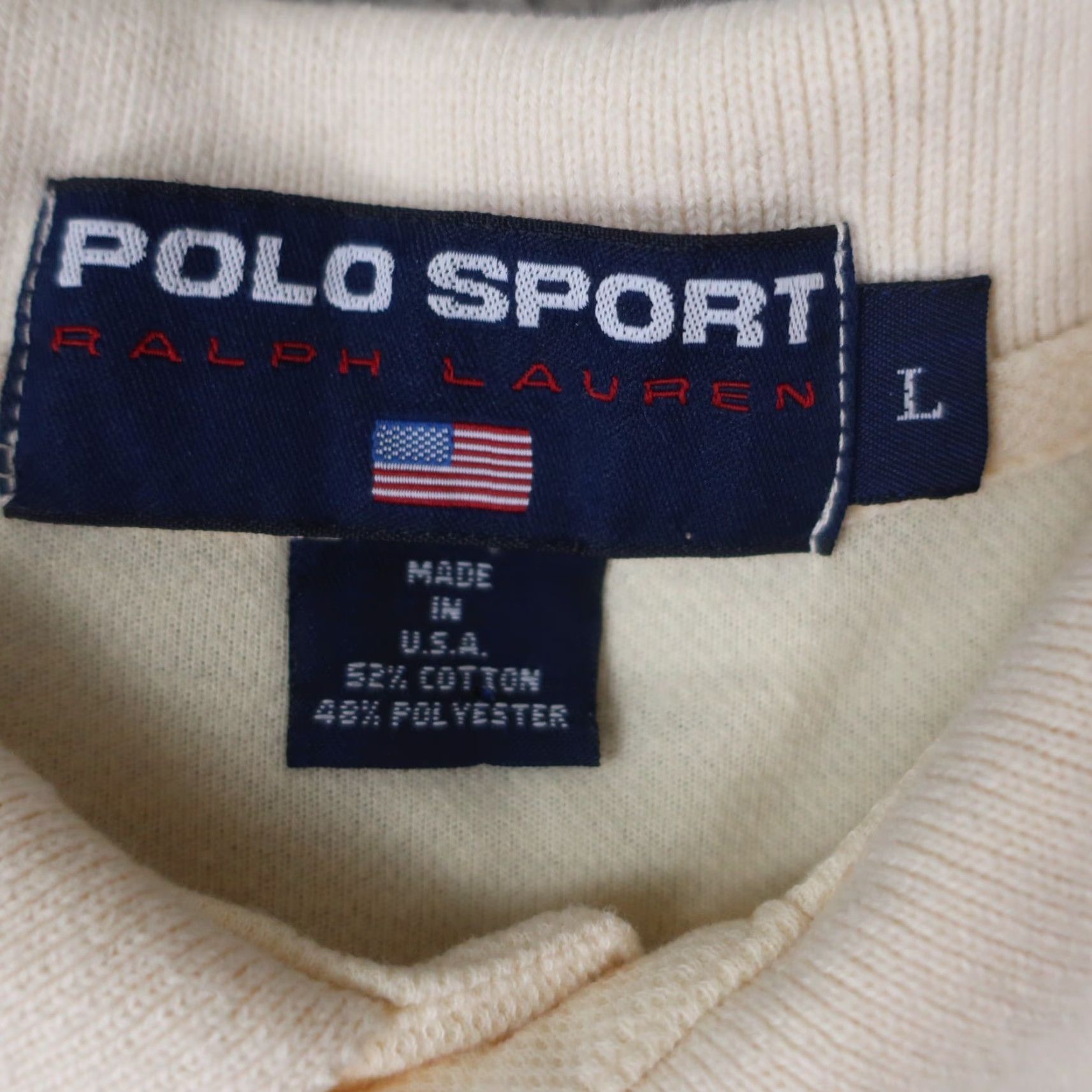 Ralph Lauren VINTAGE Ralph Lauren Polo Sport Shirt Mens L Light Yellow Rugby 90s Made In USA Size US L / EU 52-54 / 3 - 4 Thumbnail