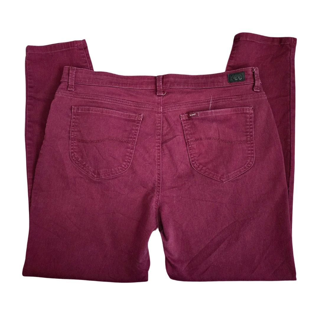 Lee Lee Slim Fit Skinny Leg Mid Rise Sculpting Red Jeans 12/36 Size 34" / US 12 / IT 48 - 2 Thumbnail