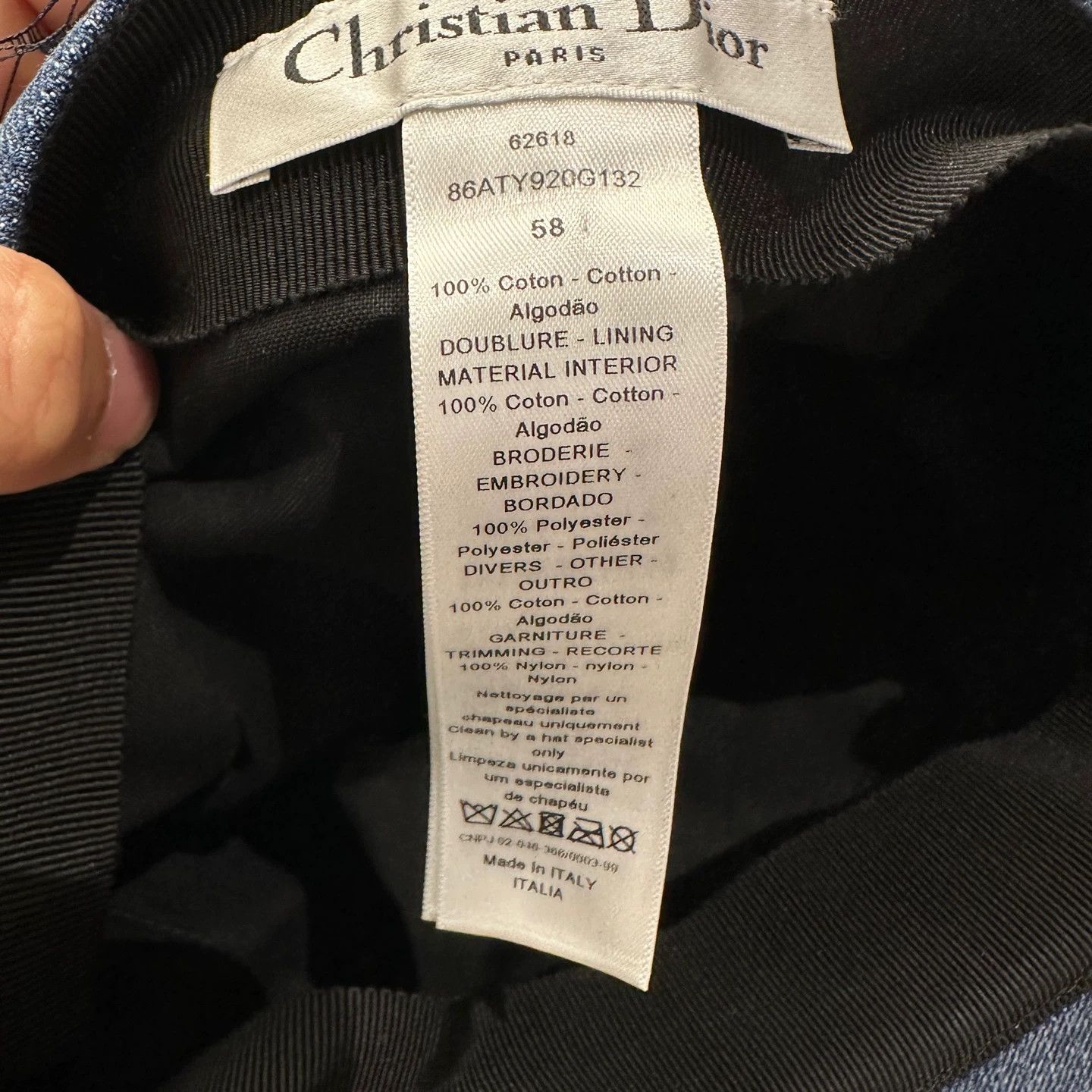 Christian Dior Monsieur Christian Dior may186 tulle-denim newsboy cap 58 c Size ONE SIZE - 5 Thumbnail