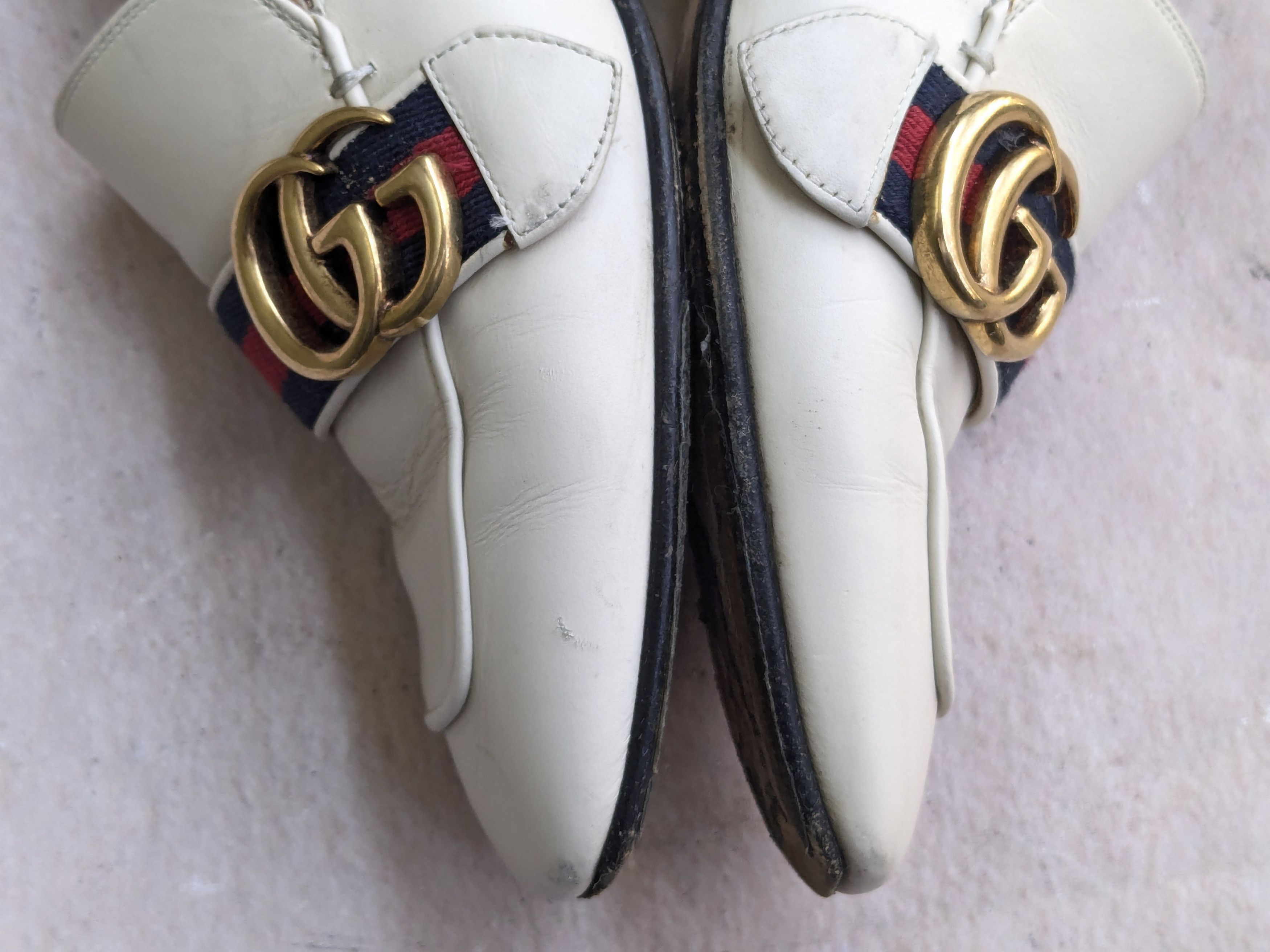 Gucci Gucci Loafers White 36 6 Leather Pumps Heels Size US 6 / IT 36 - 12 Thumbnail