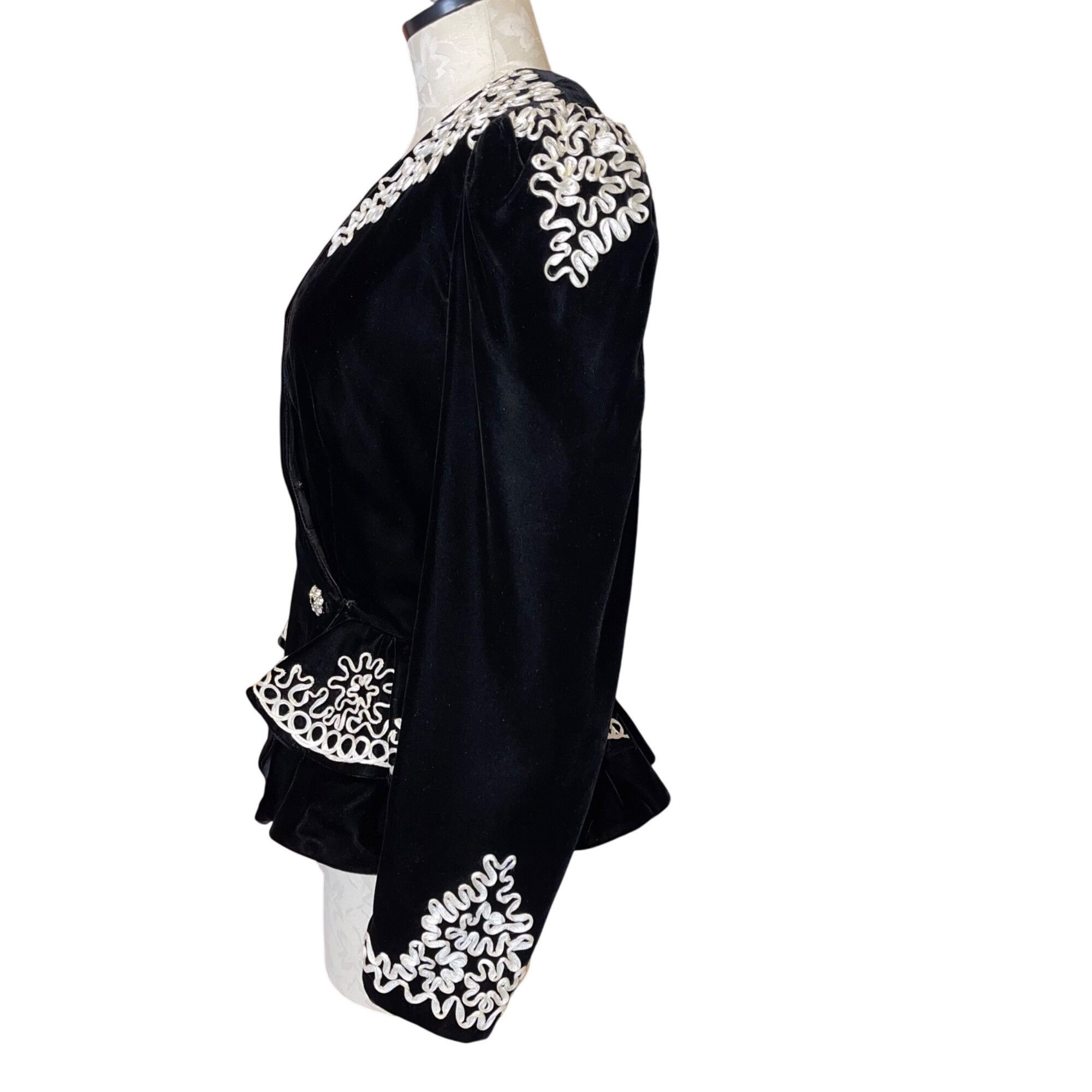 Vintage Julie Duroche After Five Vintage Womens Jacket Size L / US 10 / IT 46 - 3 Thumbnail