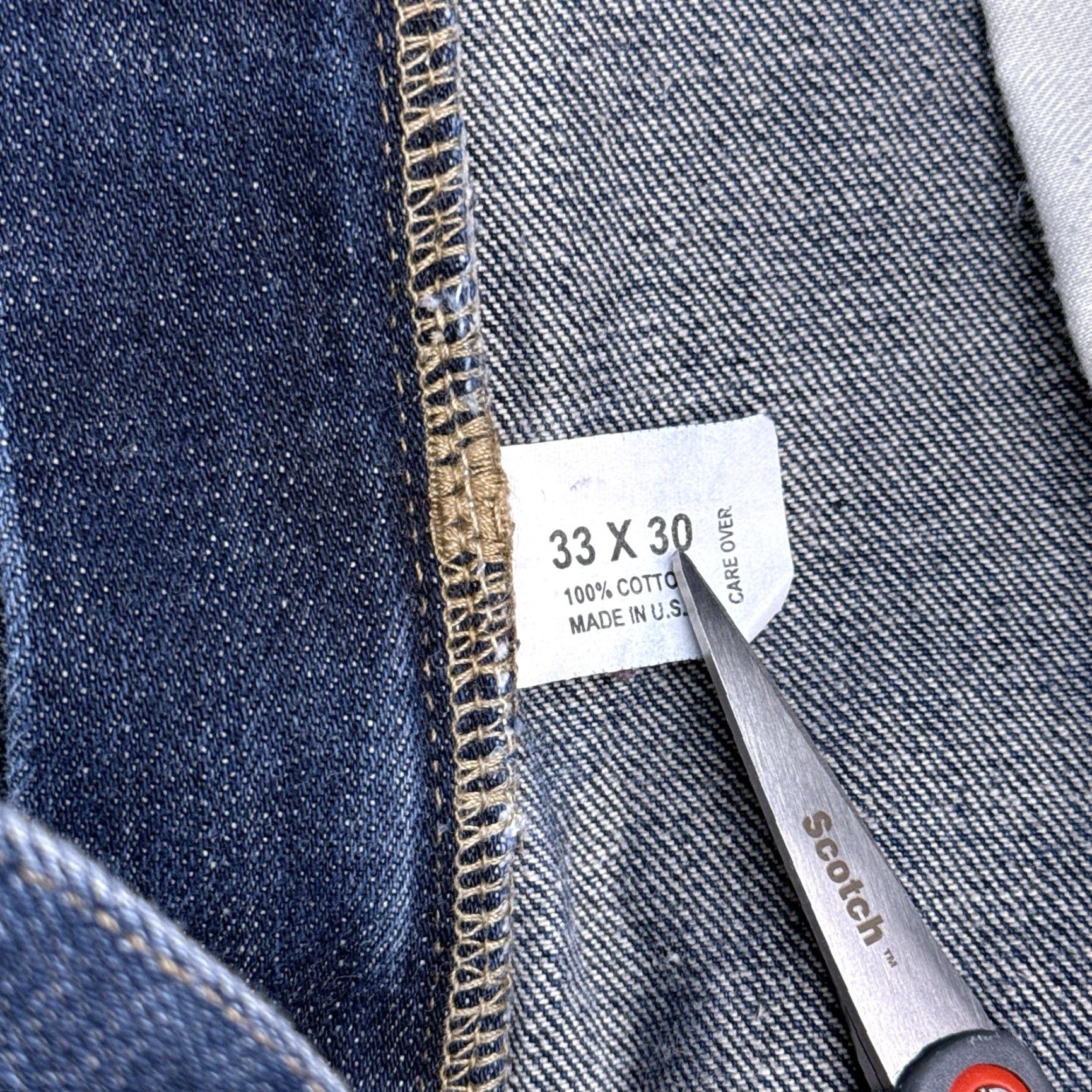 J.Crew VINTAGE J.CREW Jeans 33x30 Mid Rise Relaxed Fit Button Zip Cotton Denim 5-Pocket Blue USA 60737 Mens Size US 33 - 5 Thumbnail