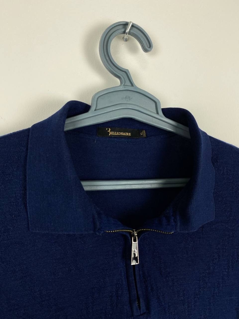 Billionaire Couture Billionaire Wool Polo Sweater Logo Navy Made In Italy Size US XL / EU 56 / 4 - 7 Thumbnail