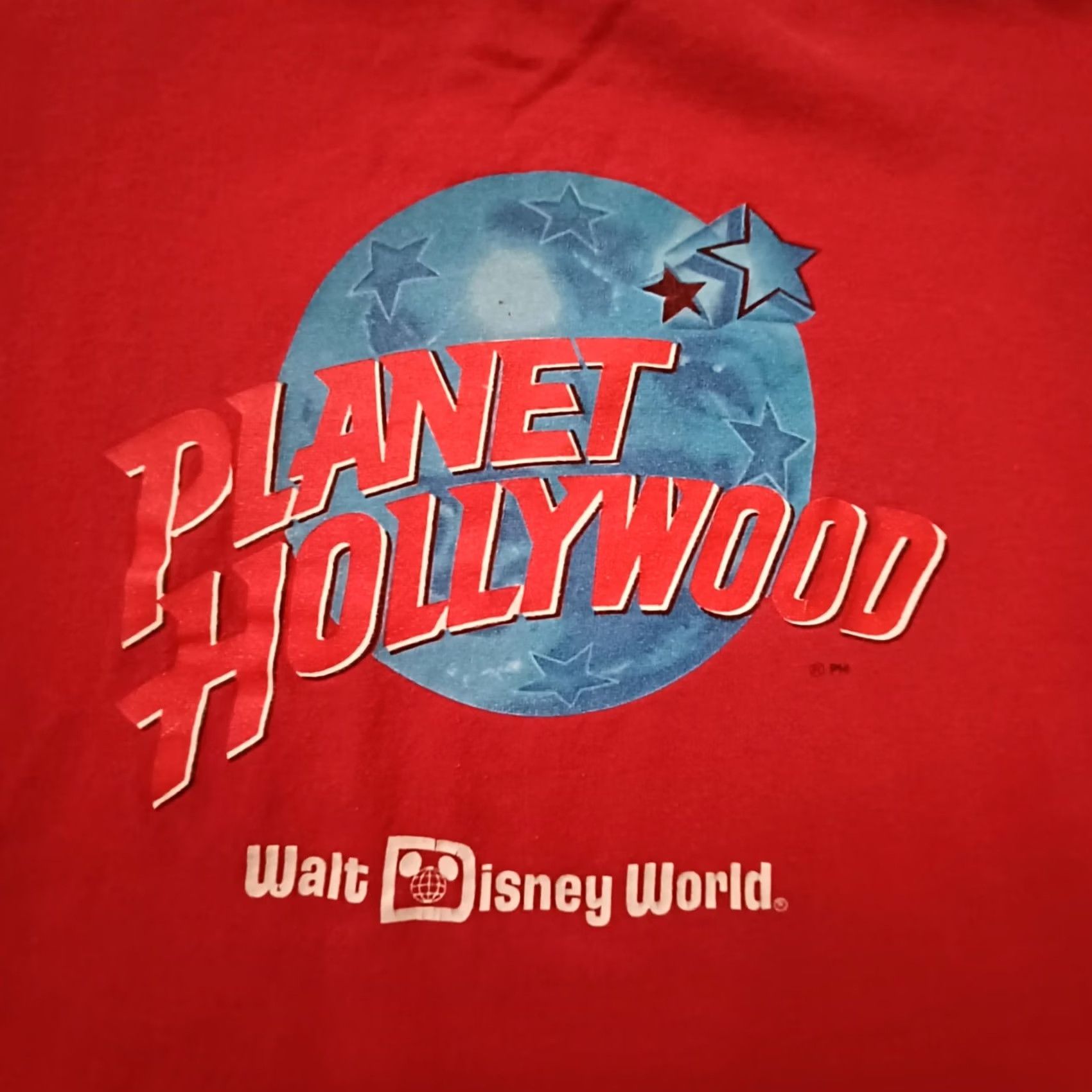 Planet Hollywood VINTAGE Planet Hollywood Womens T-Shirt L Red 90s Disney USA Shirt Short Sleeve Crew Neck Cotton Logo Graphic 1990s Men/Women? Size L / US 10 / IT 46 - 6 Thumbnail