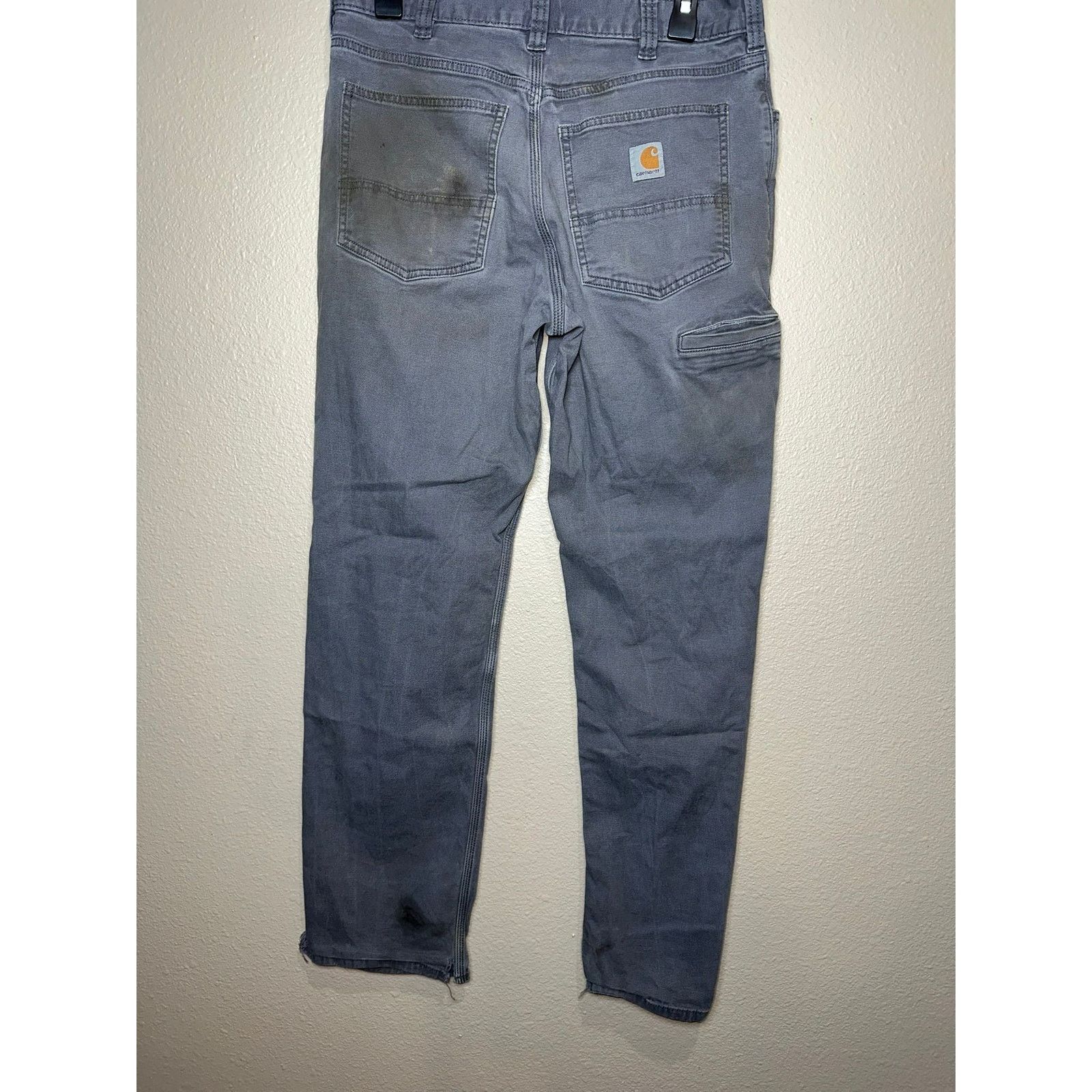Carhartt 👖 Carhartt Men's Relaxed Fit Gray Cotton Pants 32x34 Size US 32 / EU 48 - 2 Thumbnail