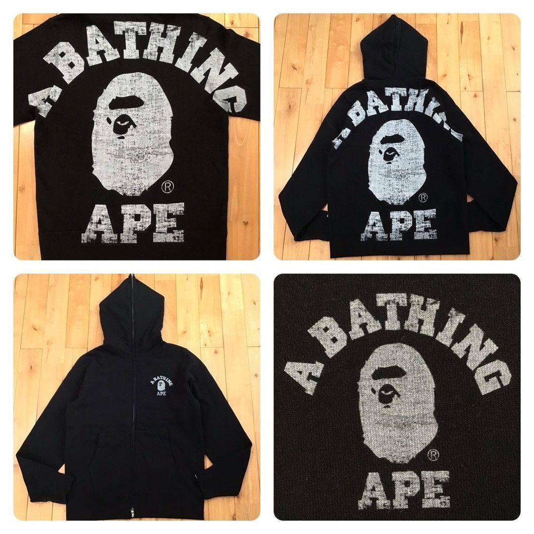 BAPE Big college logo full zip hoodie a bathing ape