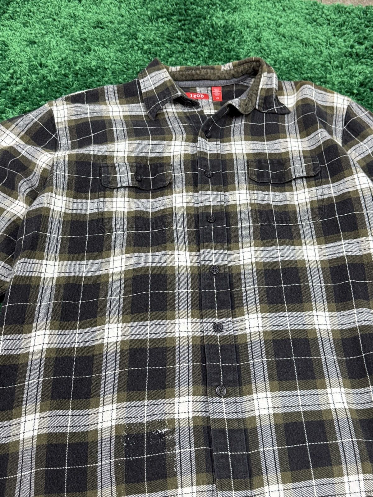 Izod IZOD Plaid Flannel Pocket Over Shirt Sz. Large Size US L / EU 52-54 / 3 - 3 Thumbnail