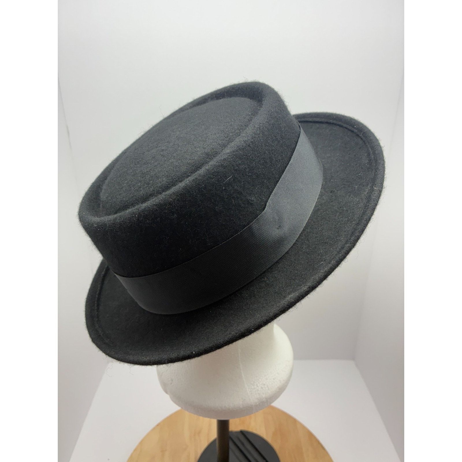 Other Rosin Headwear Black Wool Felt Pork Pie Hat – Size M Size ONE SIZE - 8 Thumbnail