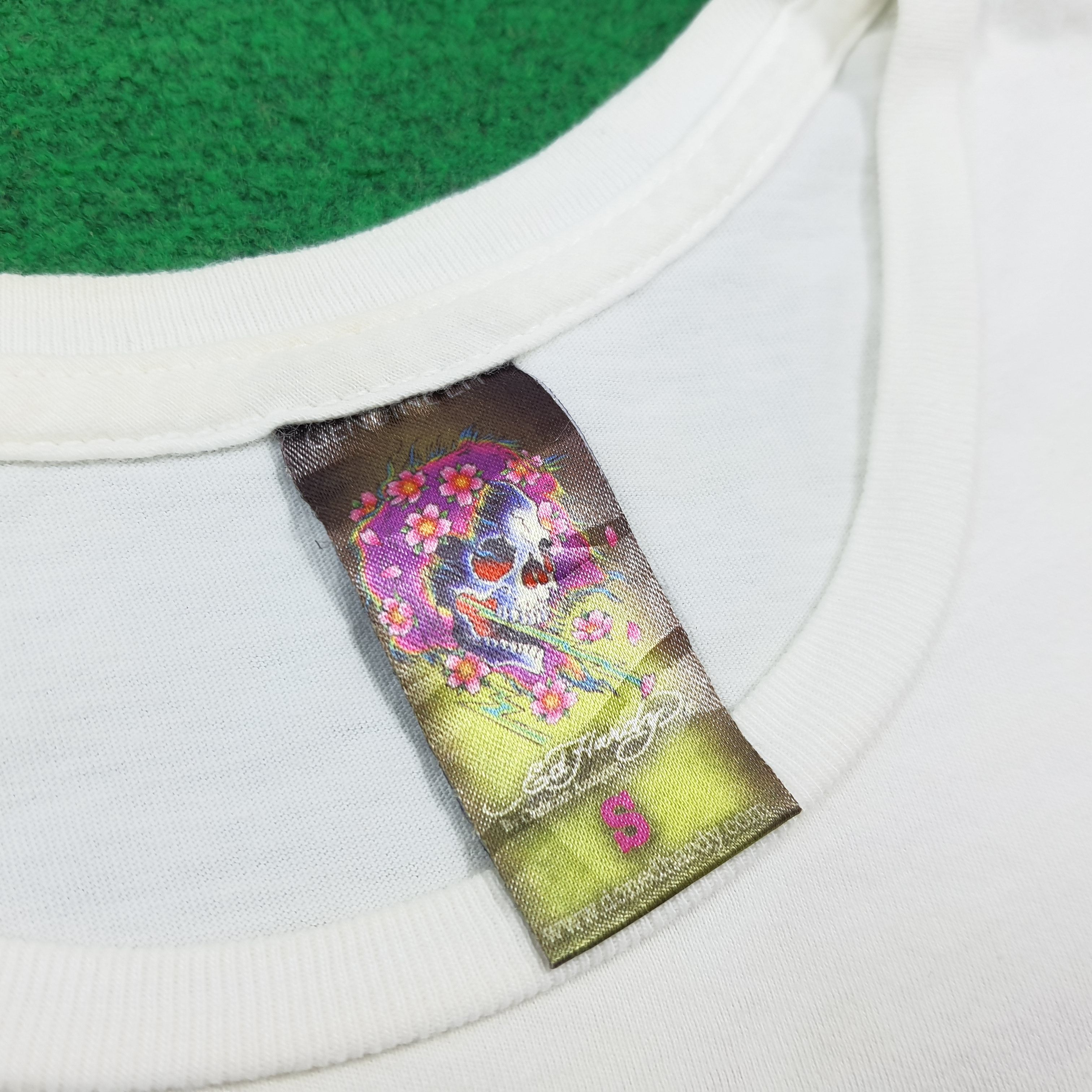Ed Hardy Vintage 90s Ed Hardy Babydoll Slim Fit Tshirt C301N66 Size S / US 4 / IT 40 - 4 Thumbnail