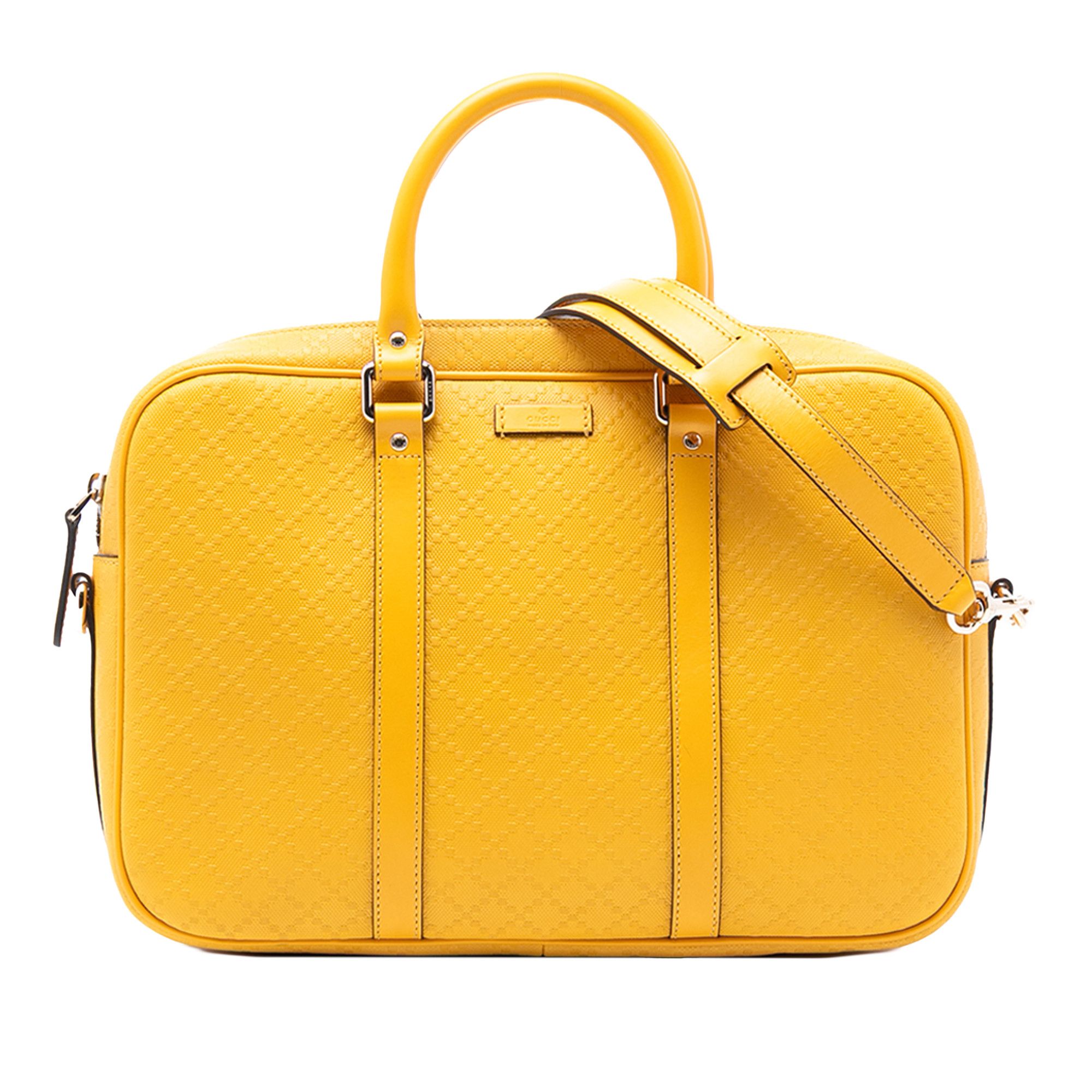 Gucci Gucci Medium Diamante Bright Leather Business Bag Size ONE SIZE - 1 Thumbnail