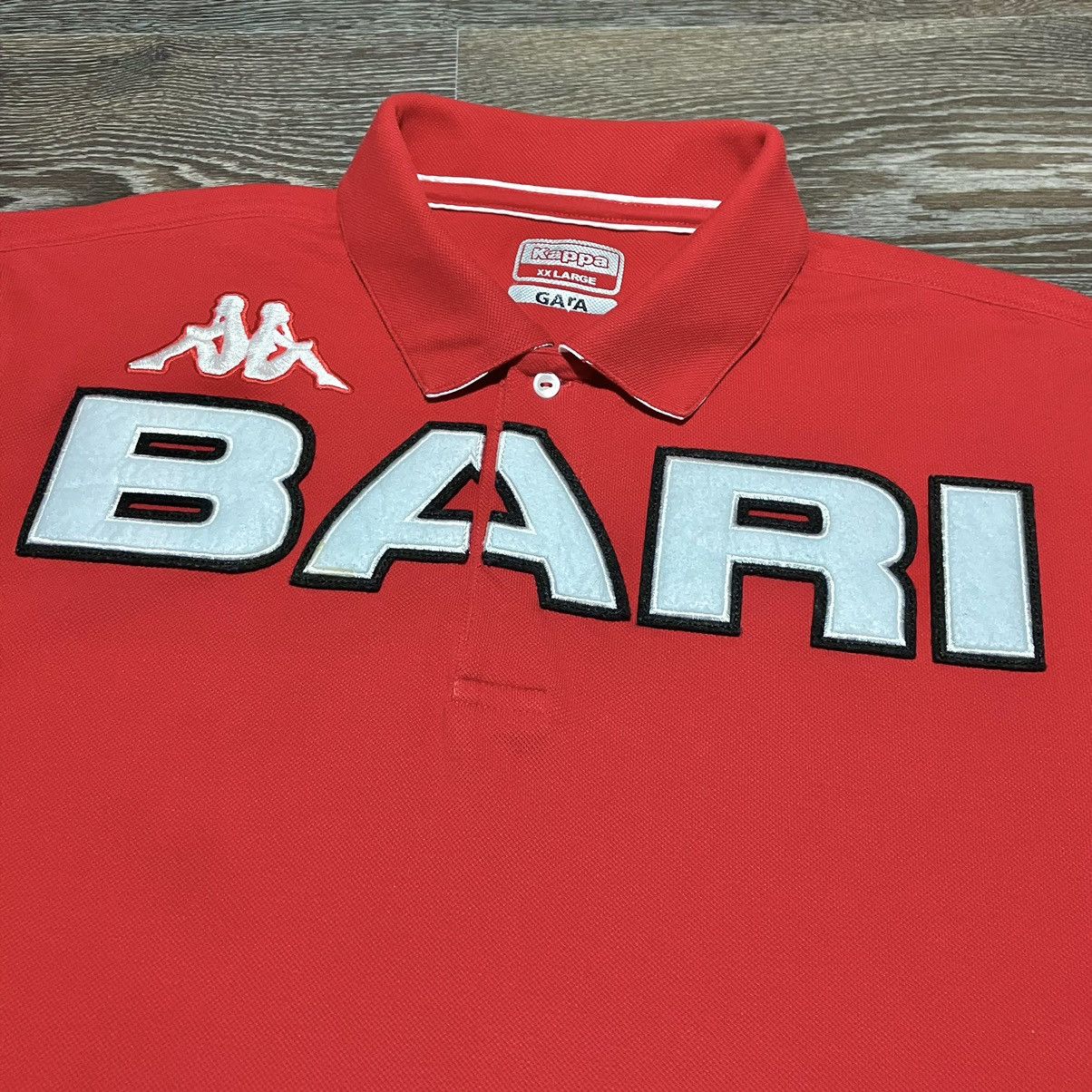 Kappa Rare Serie B SSC BARI Kappa Eroi Cotton Red Polo Shirt Size US XL / EU 56 / 4 - 2 Thumbnail