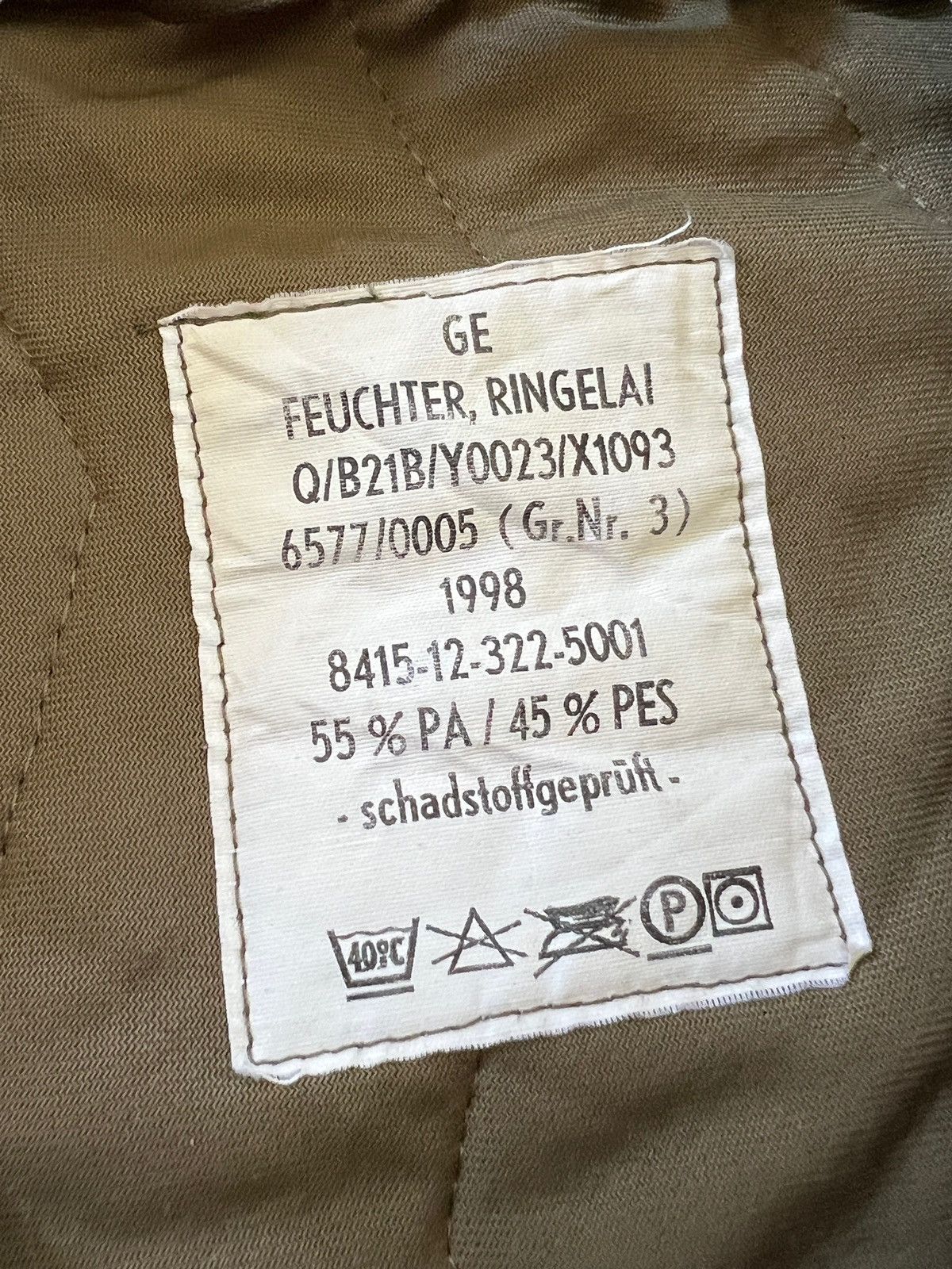 Vintage Vintage 90s German Army Quilted Jacket Rebuilt By Adition Size US XL / EU 56 / 4 - 12 Thumbnail