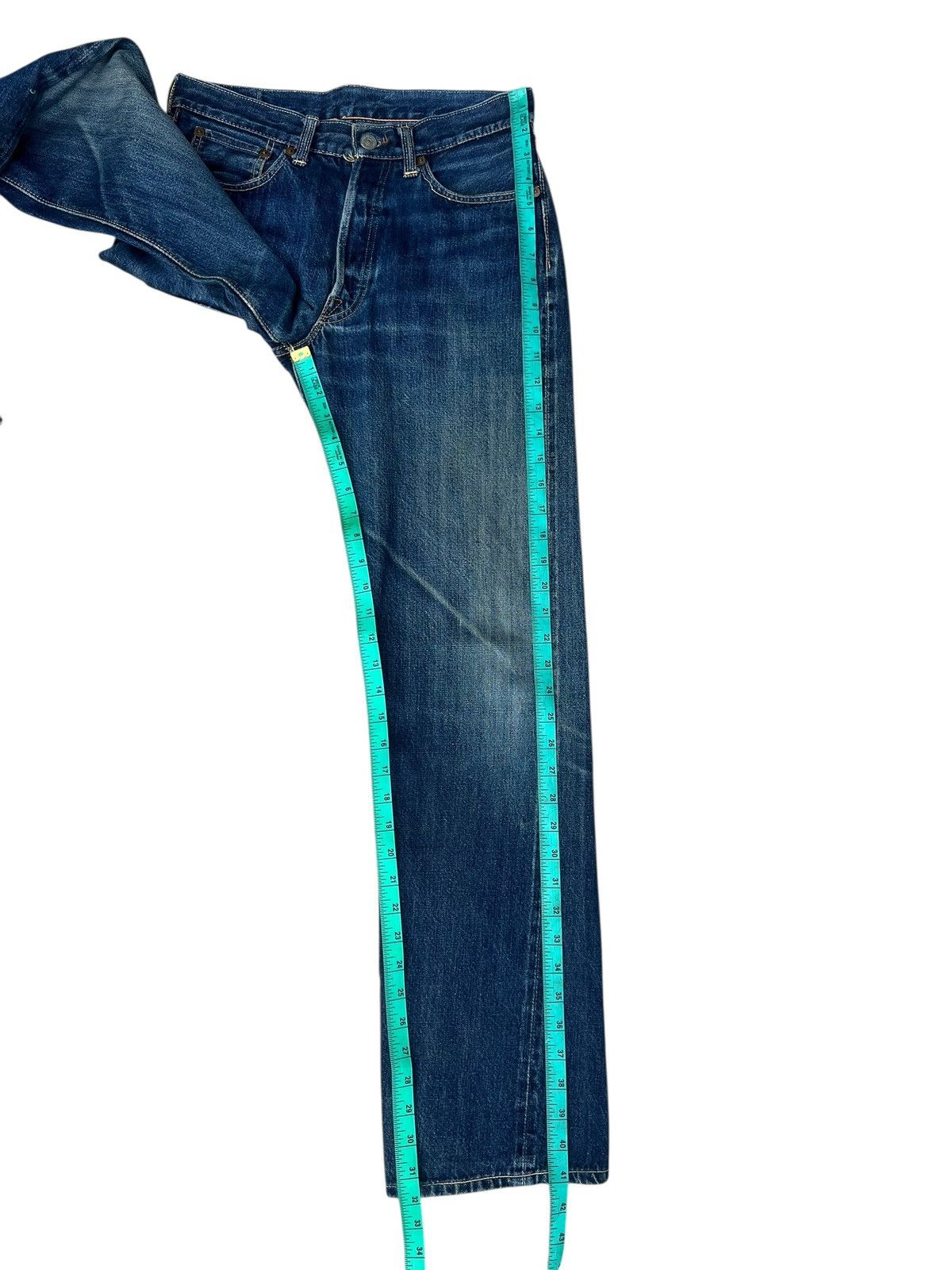 The Real McCoy's Vintage Joey McCoy Hidden Rivets Faded Denim Selvedge Jeans Size US 29 - 6 Thumbnail
