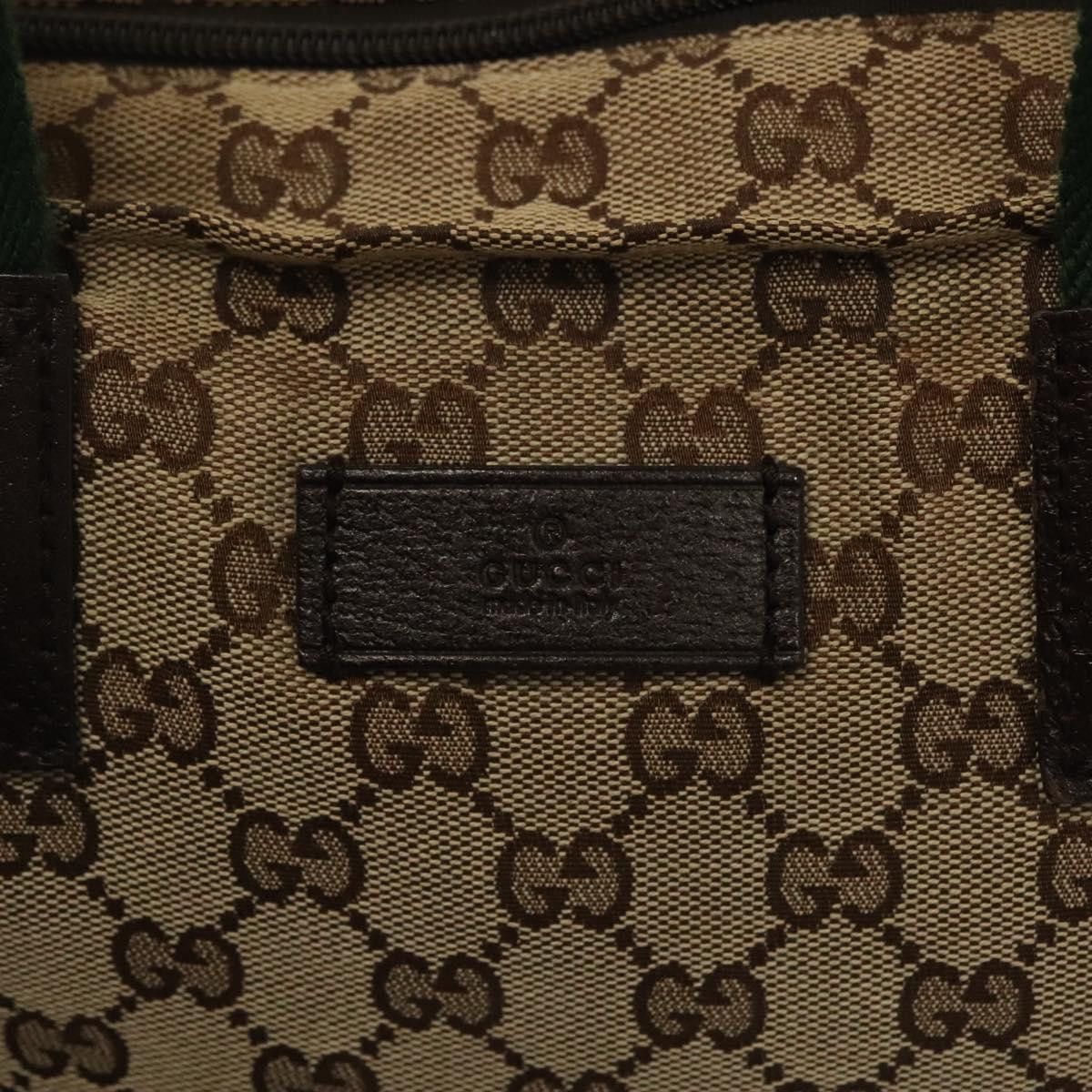 Gucci GUCCI GG Canvas Web Sherry Line Tote Bag Beige Green Red Size ONE SIZE - 14 Thumbnail