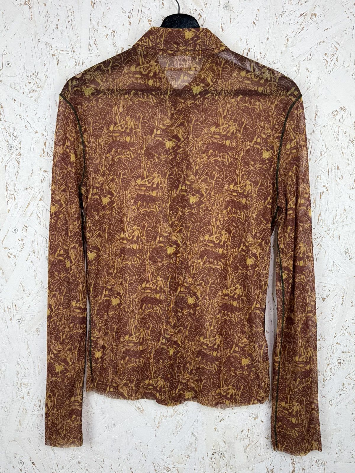 Jean Paul Gaultier Jean Paul Gaultier African Print Mesh Powernet Button Shirt Size US M / EU 48-50 / 2 - 5 Thumbnail