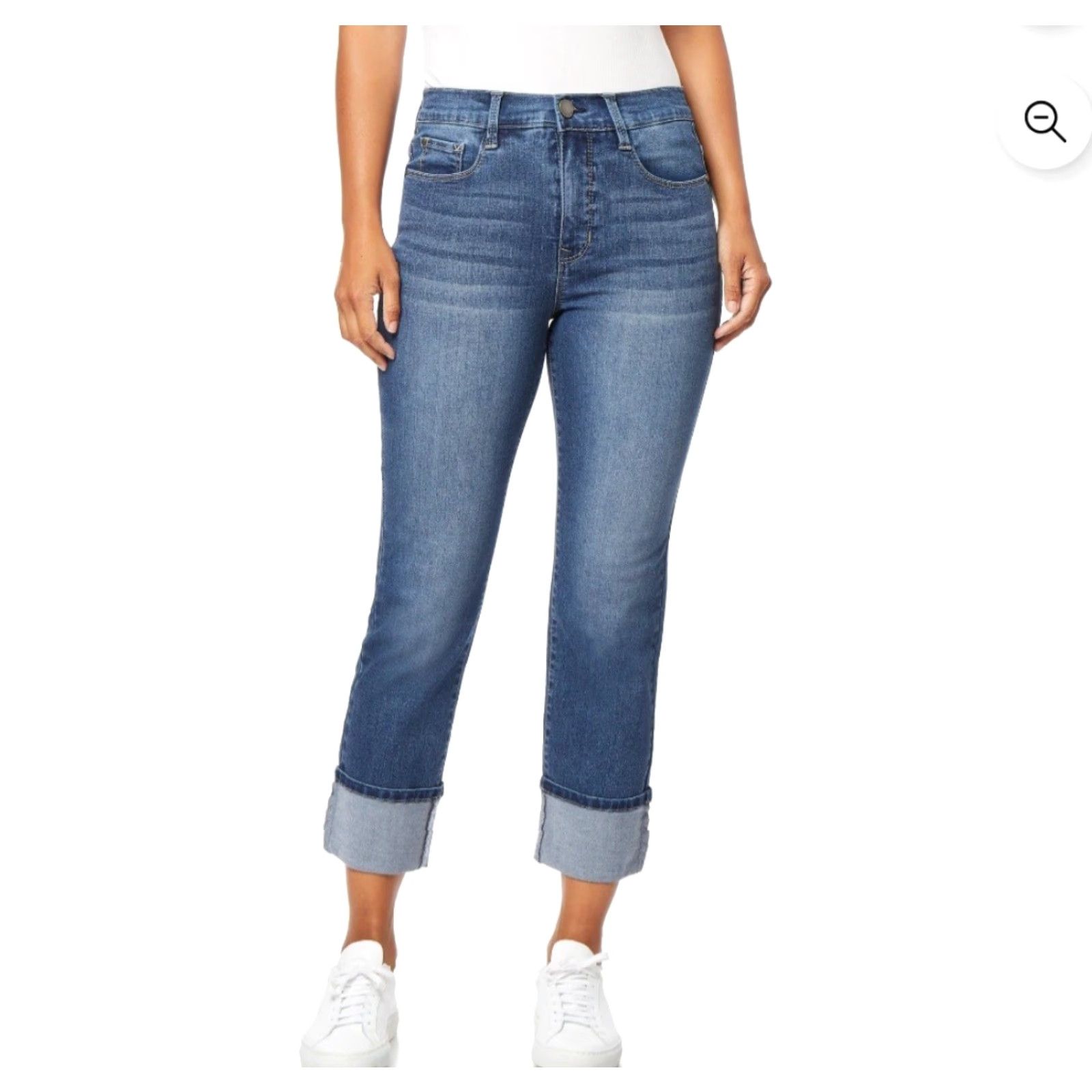 Vintage Angels Forever Young Capri Jeans Women Size 8 Signature Straight Crop Denim Comfort Casual Travel Summer 90s Bohemian Size 30" / US 8 / IT 44 - 2 Thumbnail