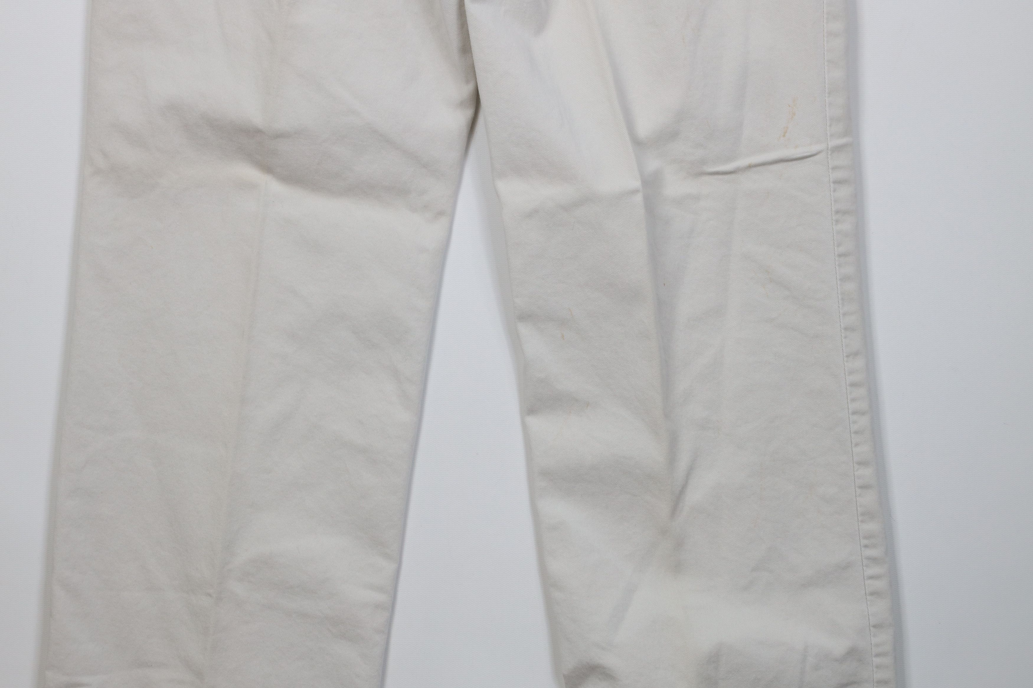 Ralph Lauren Vintage 90s Ralph Lauren Spell Out Straight Leg Pants Beige Size 32" / US 10 / IT 46 - 15 Thumbnail