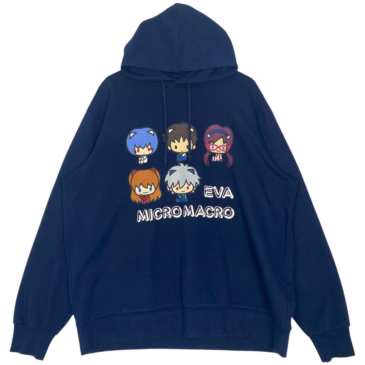Other Vintage Eva Cartoon Big Logo Printed Hoodie NavyBlue Size L Size US L / EU 52-54 / 3 - 1 Thumbnail