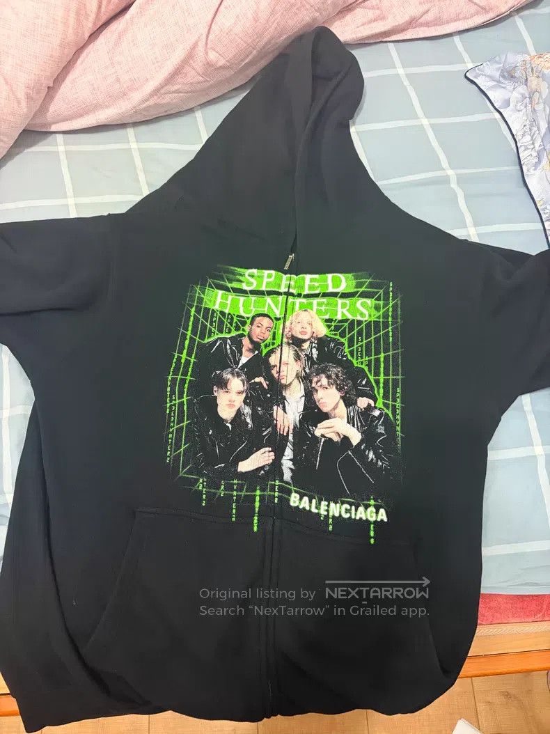 Balenciaga Balenciaga Speed Hunters Band Zip-Up Hoodie Size US S / EU 44-46 / 1 - 1 Thumbnail