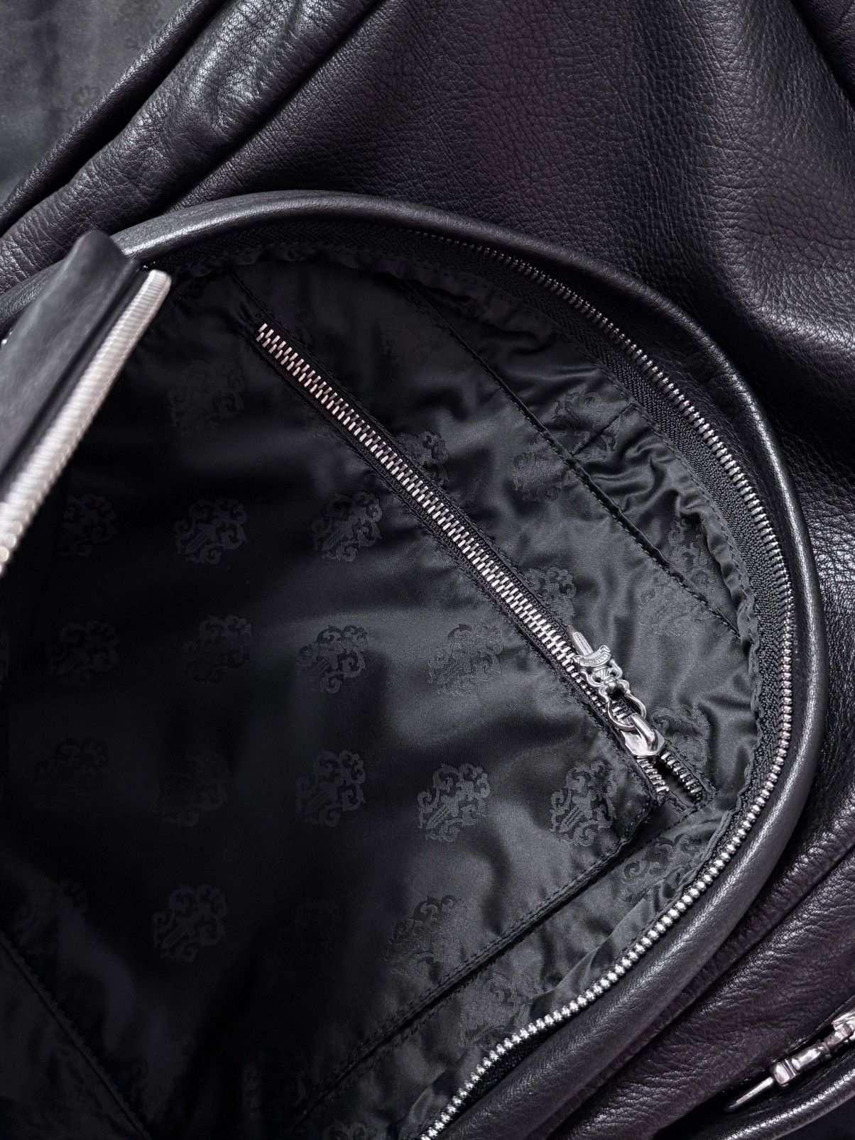 Chrome Hearts Chrome Hearts 7th Grade Black Leather Cross Backpack Size ONE SIZE - 10 Thumbnail