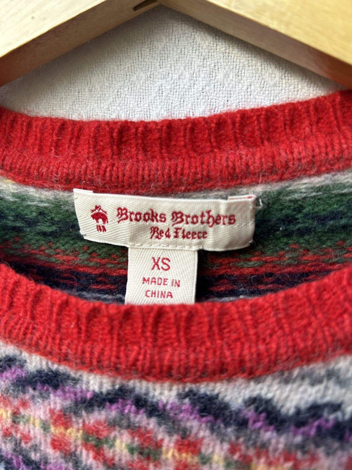 Japanese Brand Brook Brother Red Fleece Multicollor Knitwear Styled Size US XS / EU 42 / 0 - 6 Thumbnail