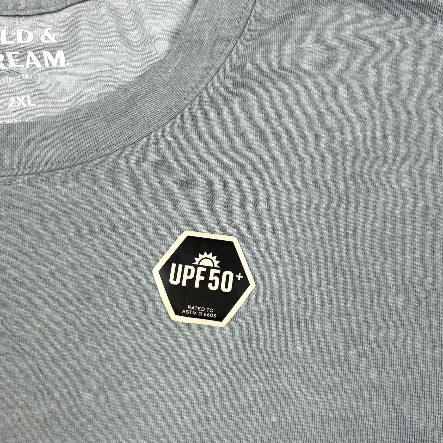 Vintage Field & Stream Deep Runner T-Shirt Gray Stripe UPF 50 Pockets Short Sleeve 2XL Mens Size US 39 - 3 Thumbnail